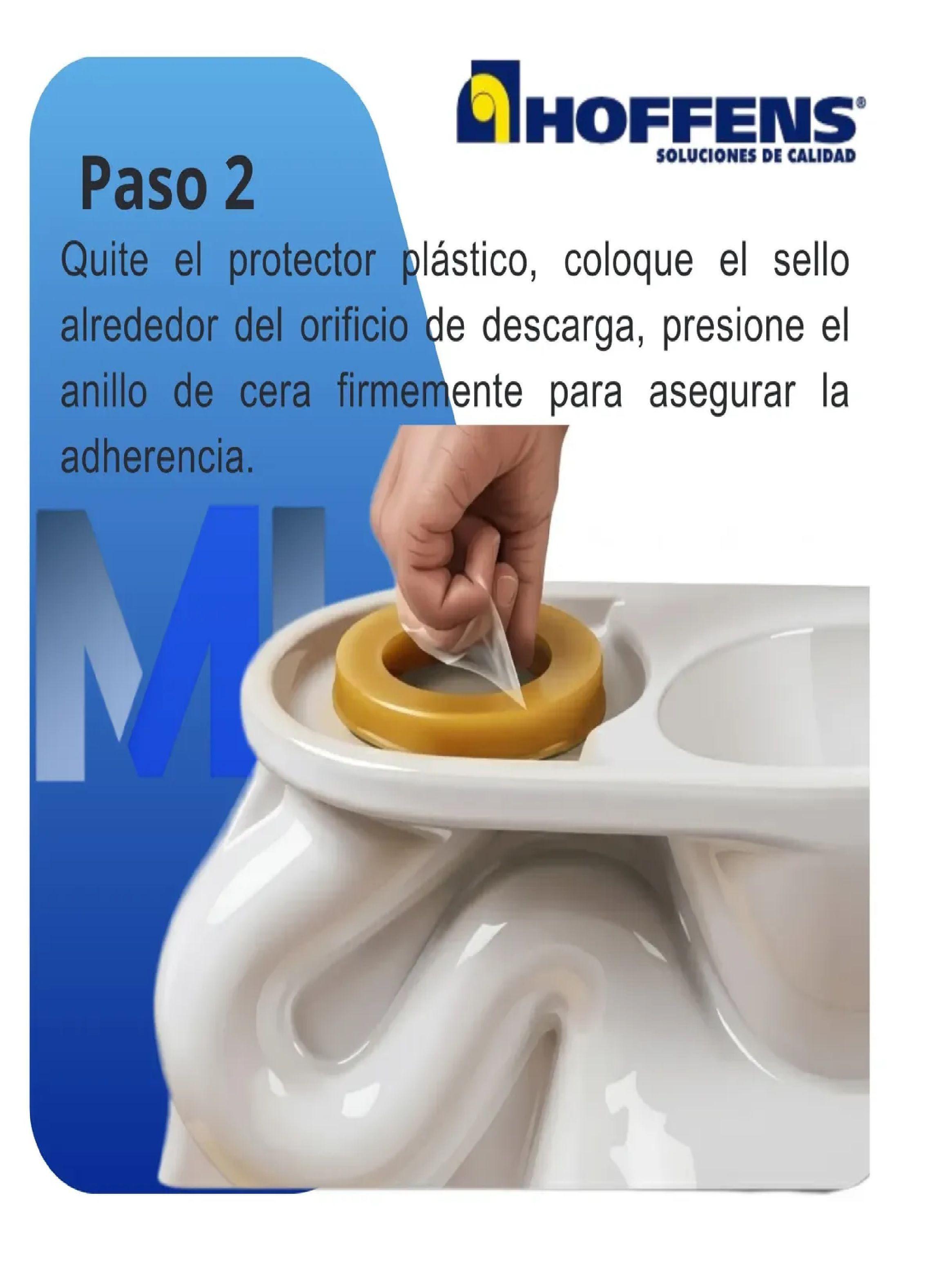 Sello Cera Antifugas Wc Hoffens Con Guia Plastica Antihongos-3