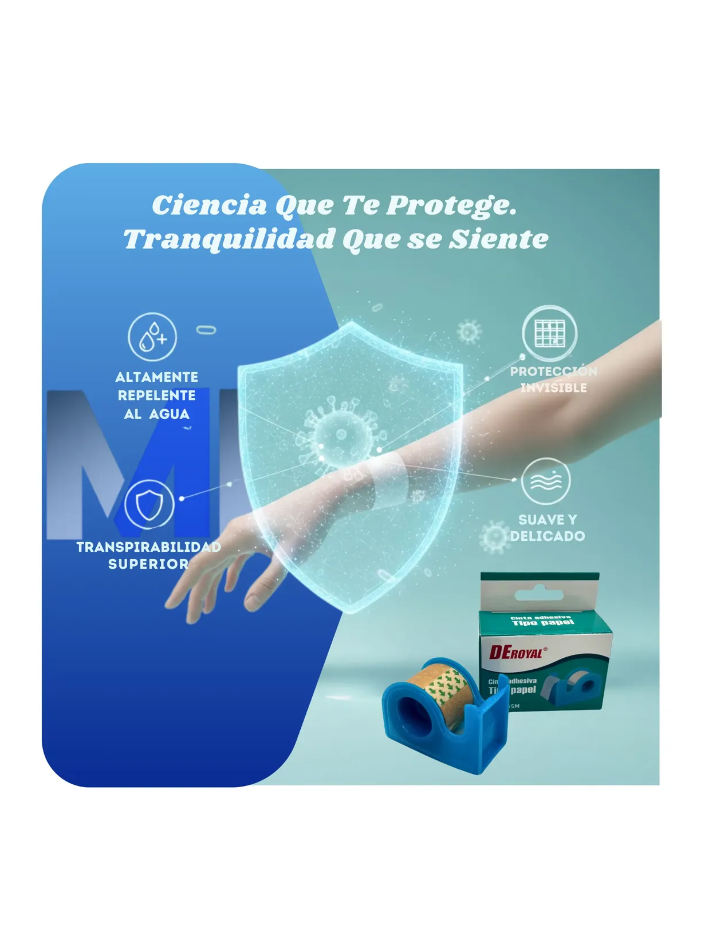 Cinta Tela Suave De Papel 5cmx5mt Smileplus Micropore Marron-2