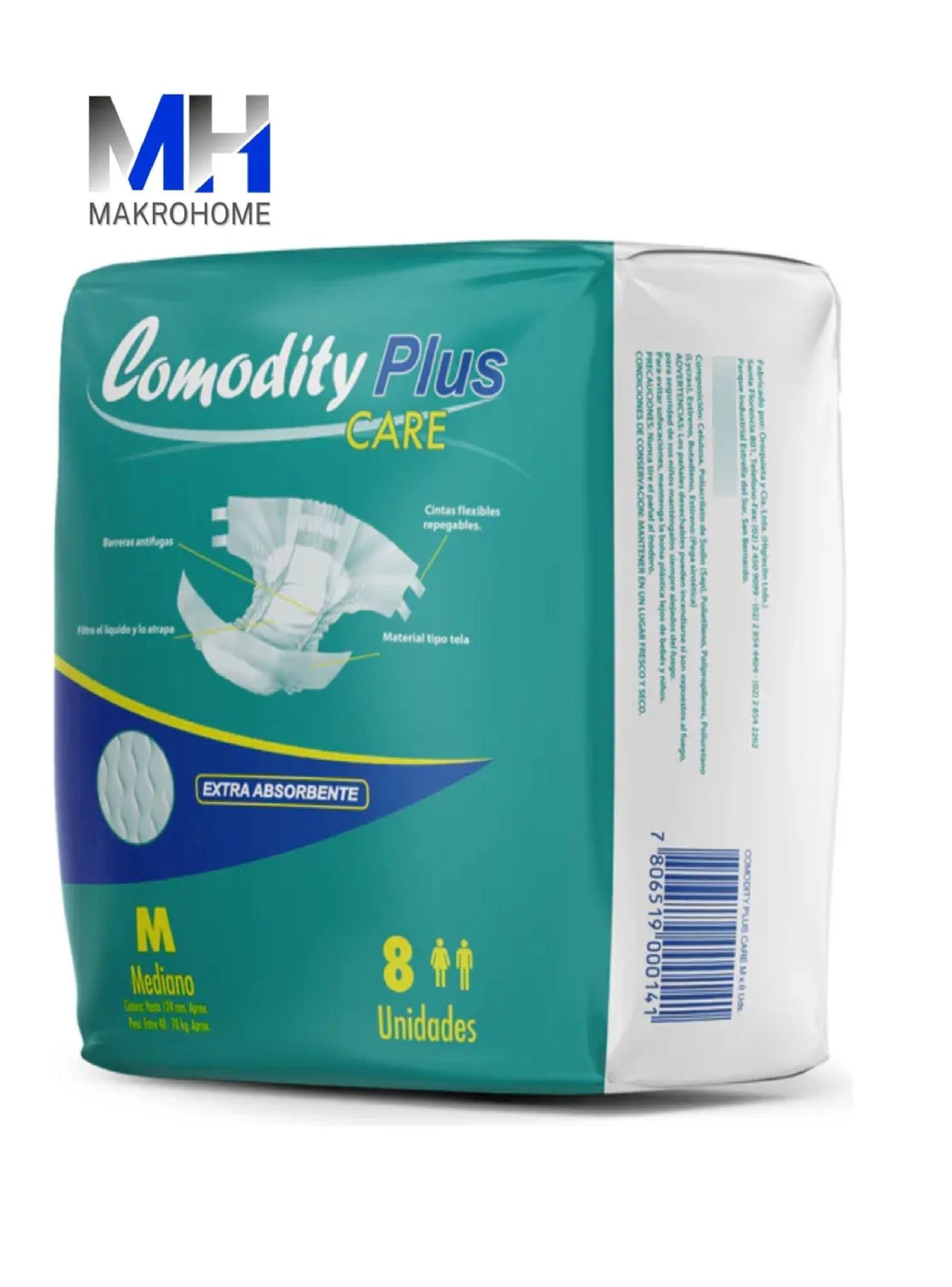 Pañales Adulto Comodity Plus Incontinencia Fuerte Talla M -3