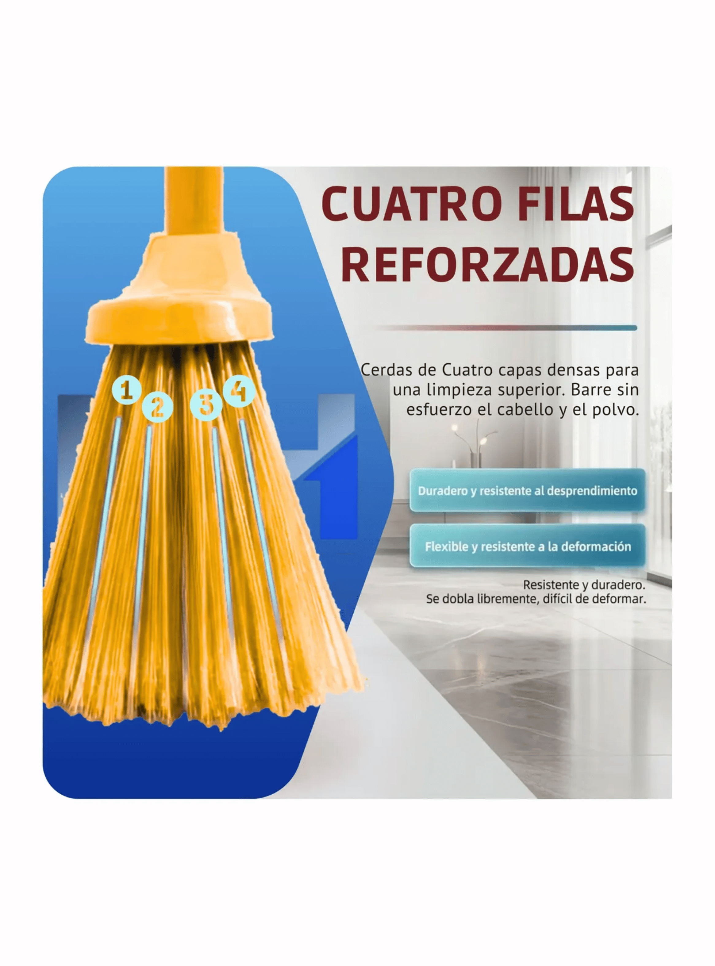 Escobillon Standard Multiuso Clinex Con Cabo Incluido Unidad-5