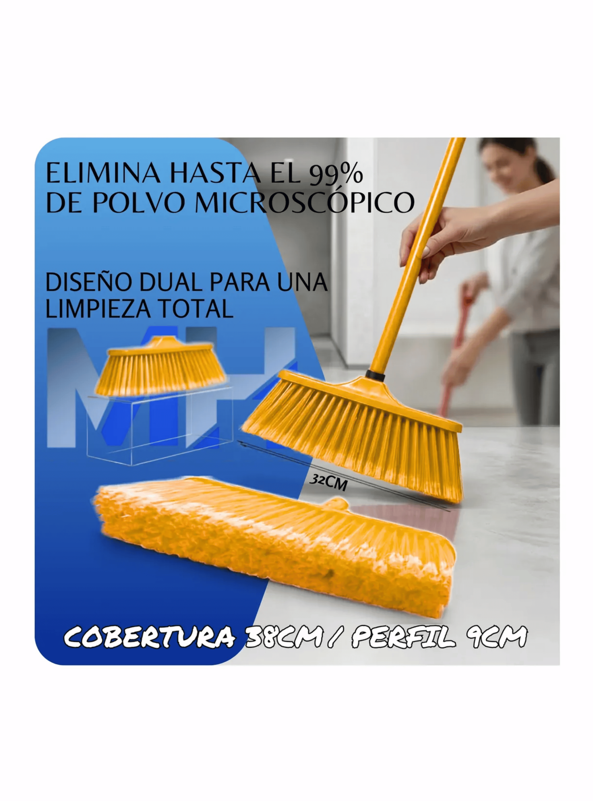 Escobillon Standard Multiuso Clinex Con Cabo Incluido Unidad-6