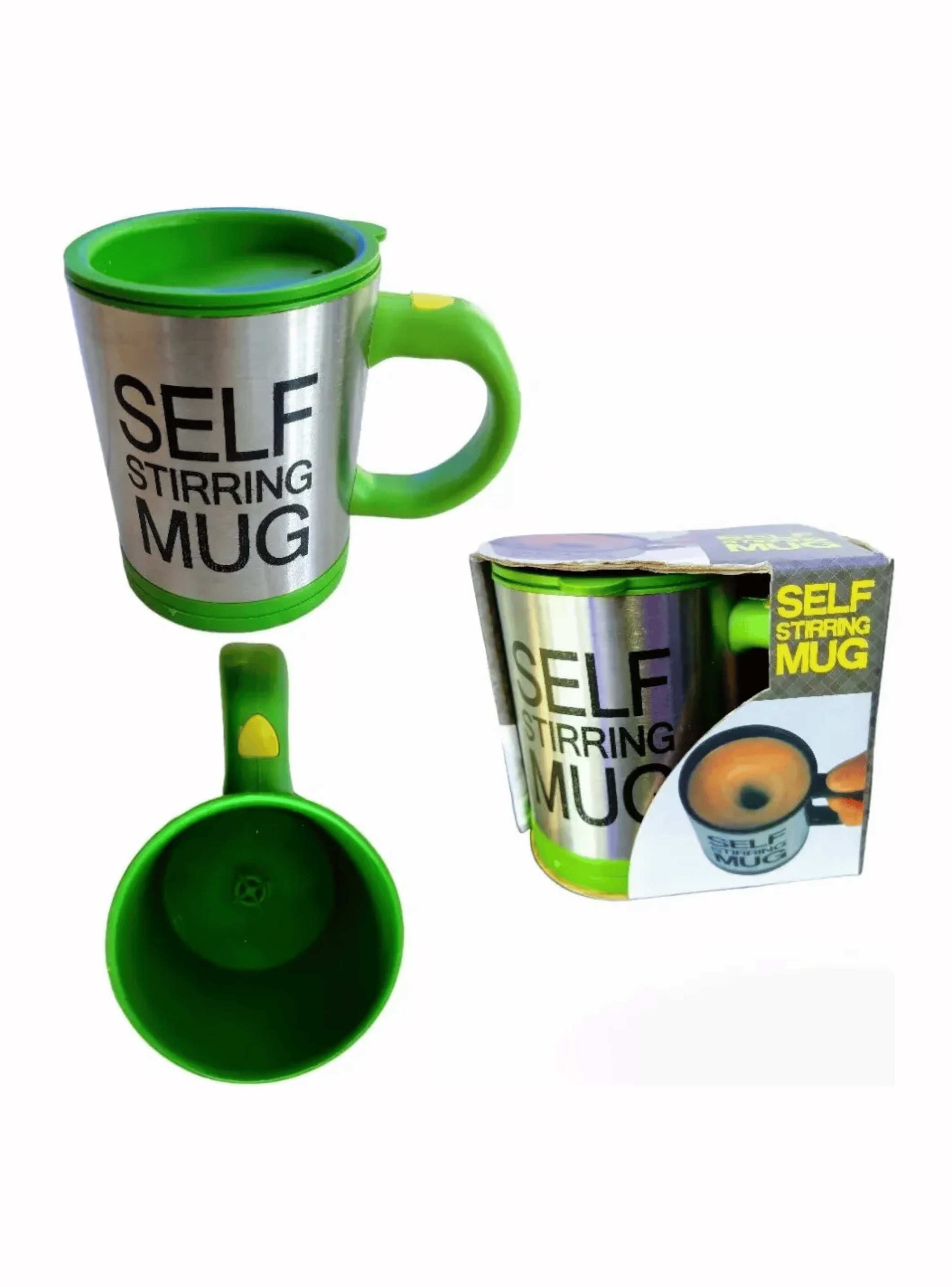 Taza Mezclador Cafe Batido Agitador Electrico Termico 450ml Verde-5