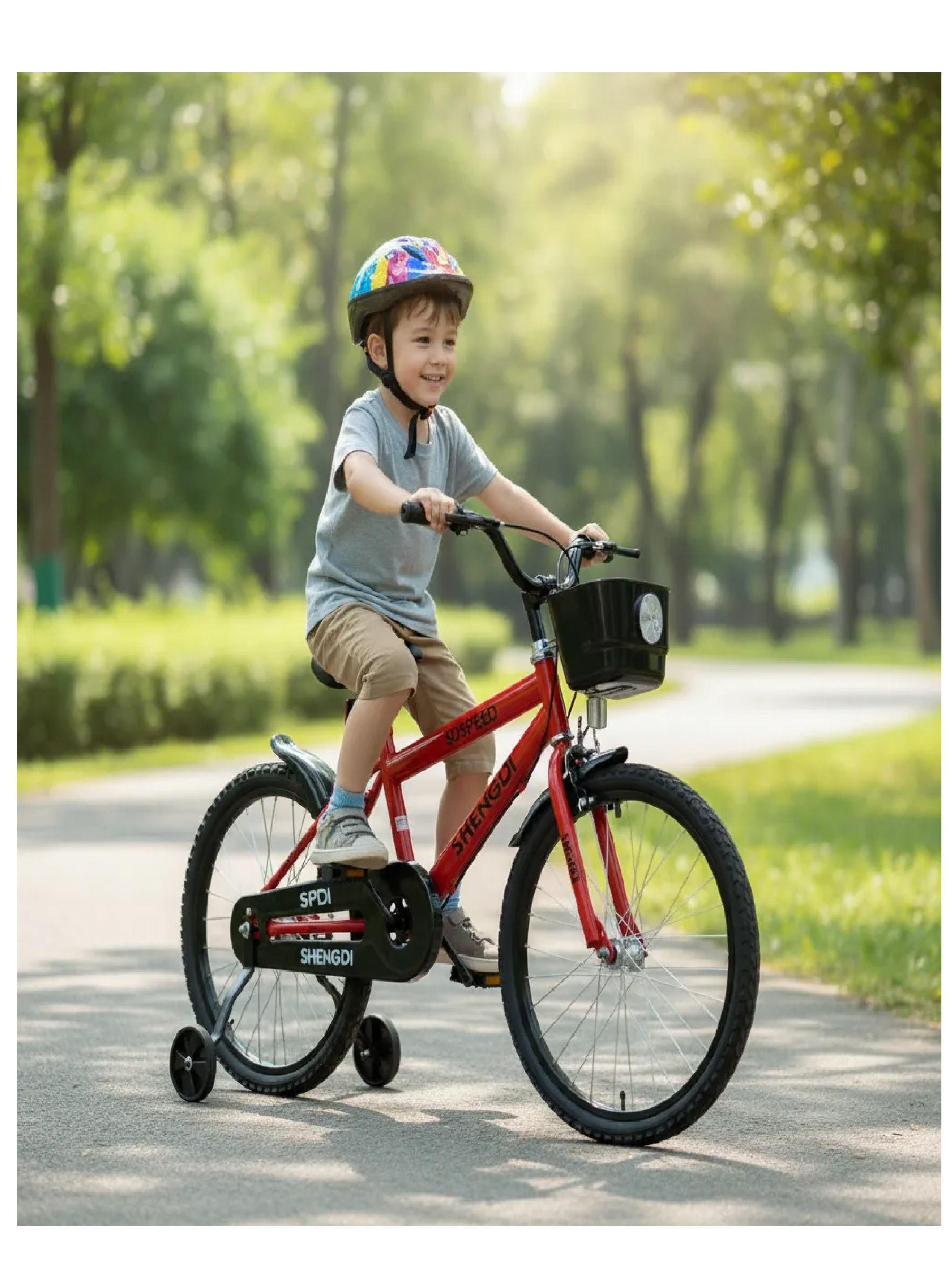 Bicicleta Aro 20 Infantil Con Ruedas De Aprendizaje Rojo-2