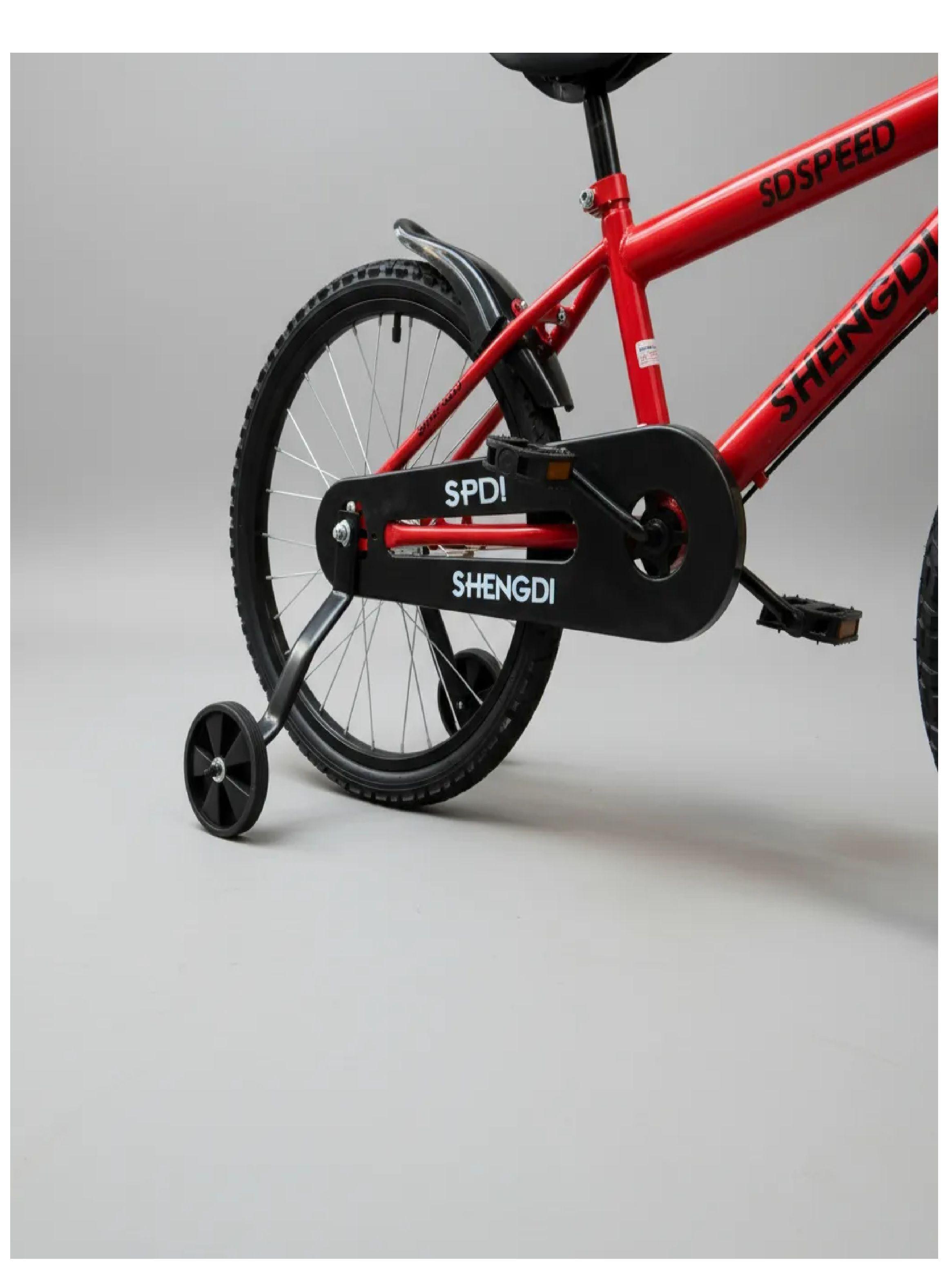 Bicicleta Aro 20 Infantil Con Ruedas De Aprendizaje Rojo-4