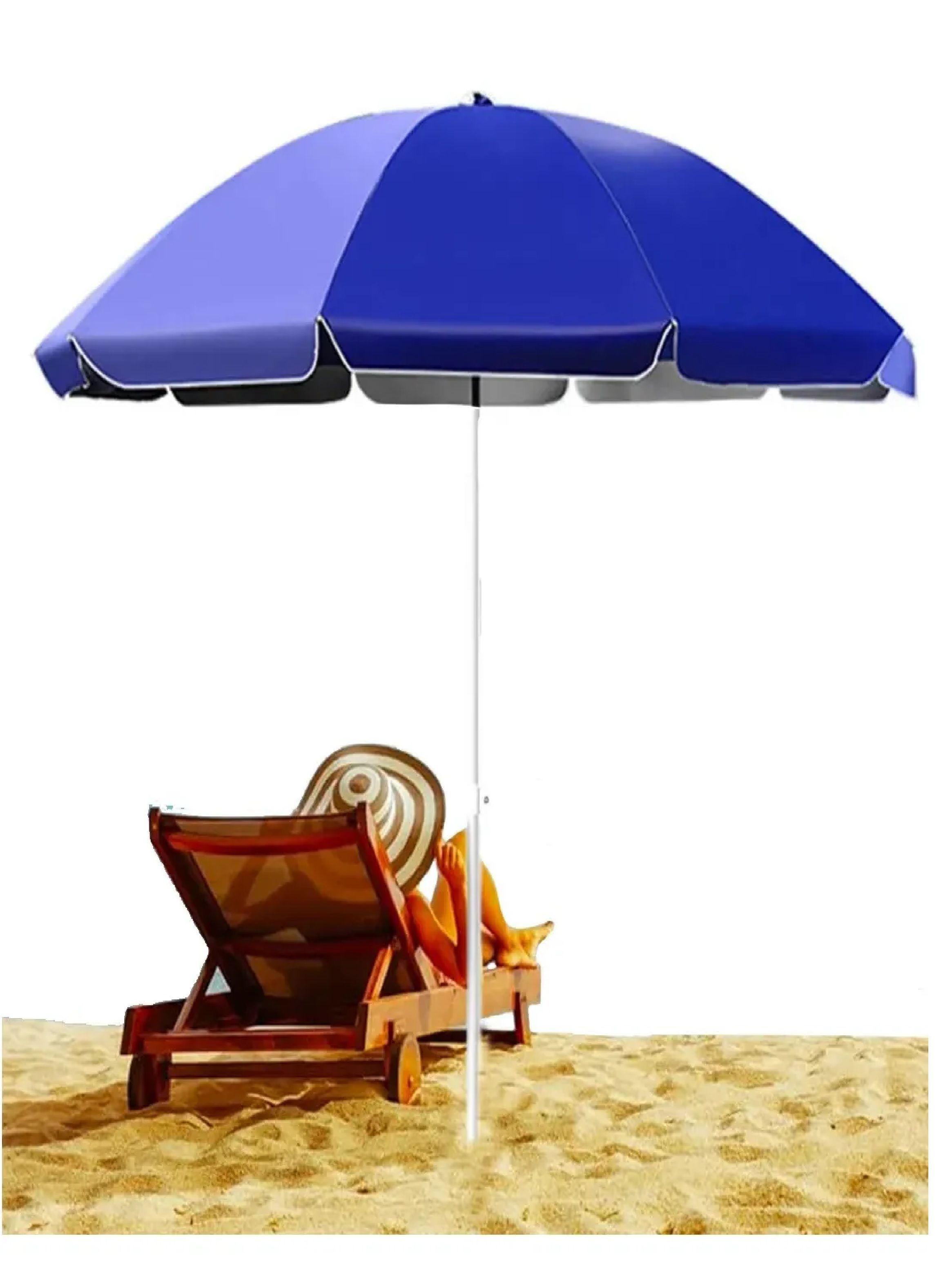 Quitasol Reclinable Uv Klimber Paraguas Azul 180cm-3