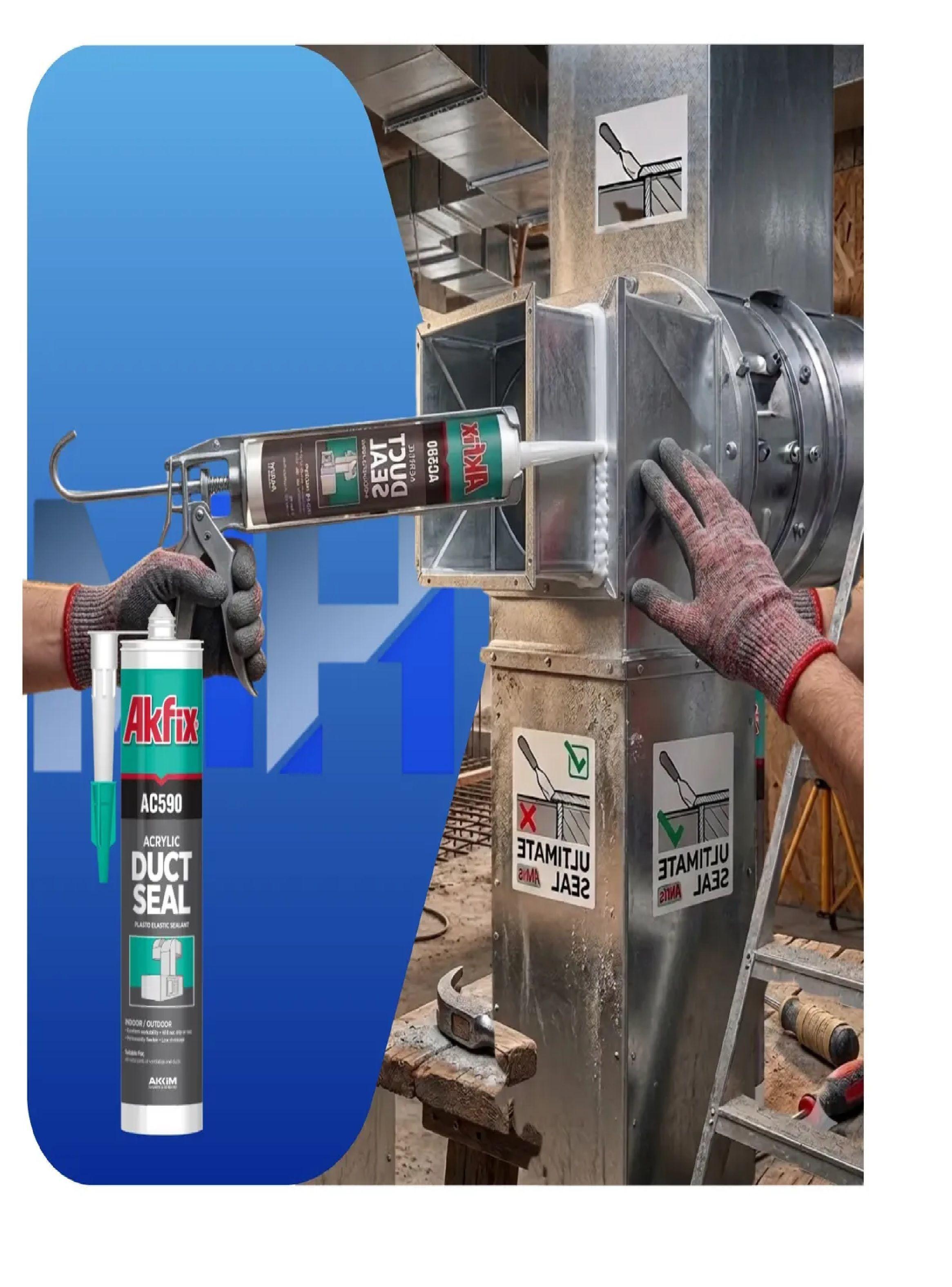 Sellador Acrílico Akfix Ac590 Para Ductos Pack 3 Unidades-3