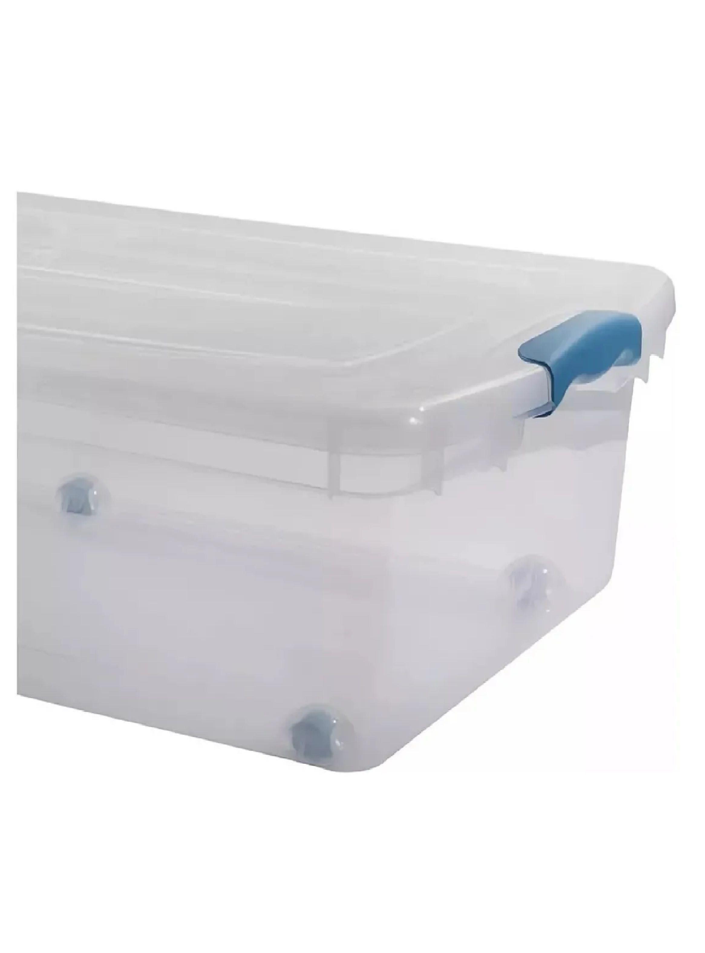 Caja Organizadora Bajo Cama 36 L Con Ruedas Wenco 5 Unidades-3