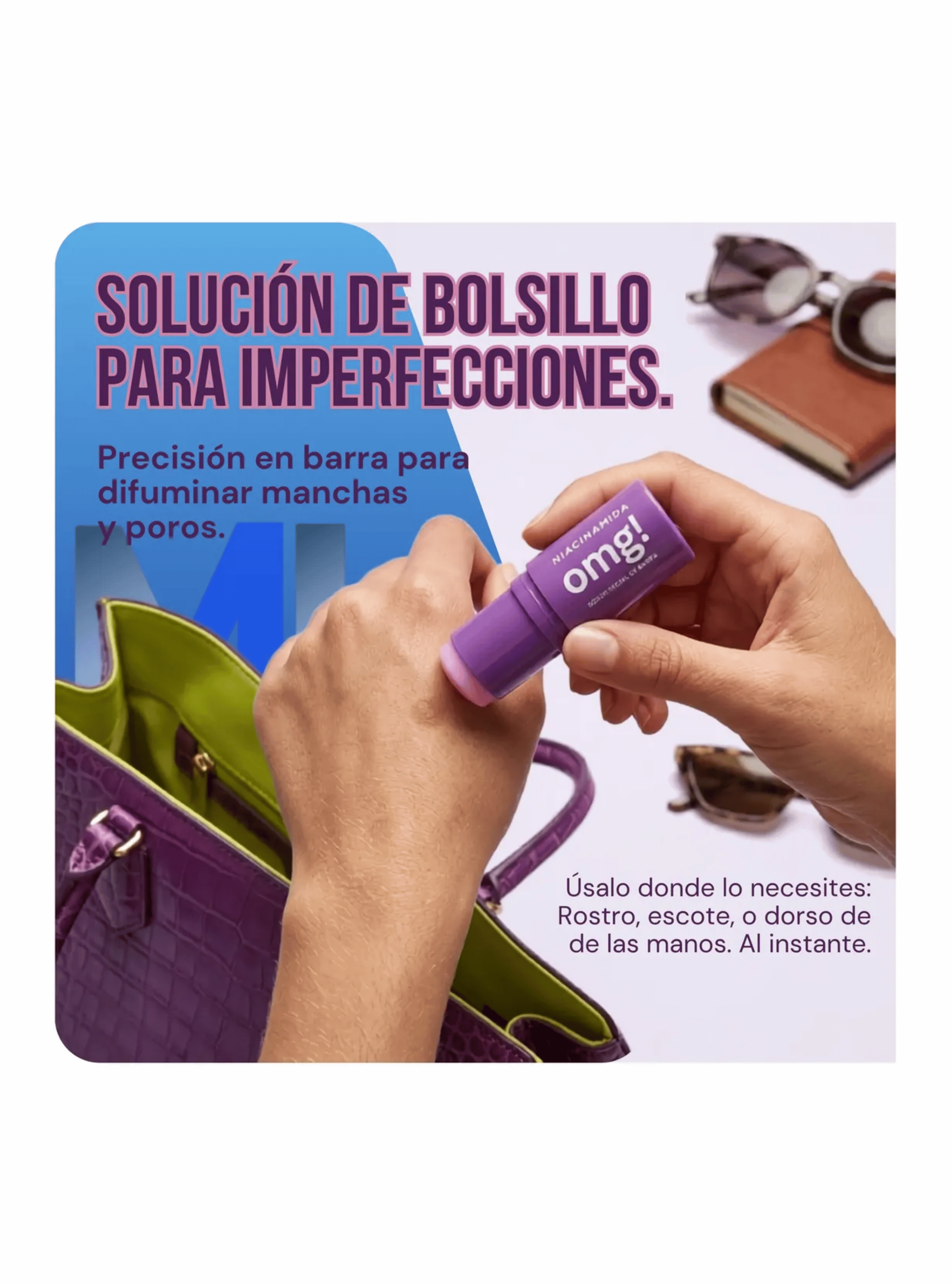 Serum Facial En Barra Niacinamida 7g Omg Despigmentante-7