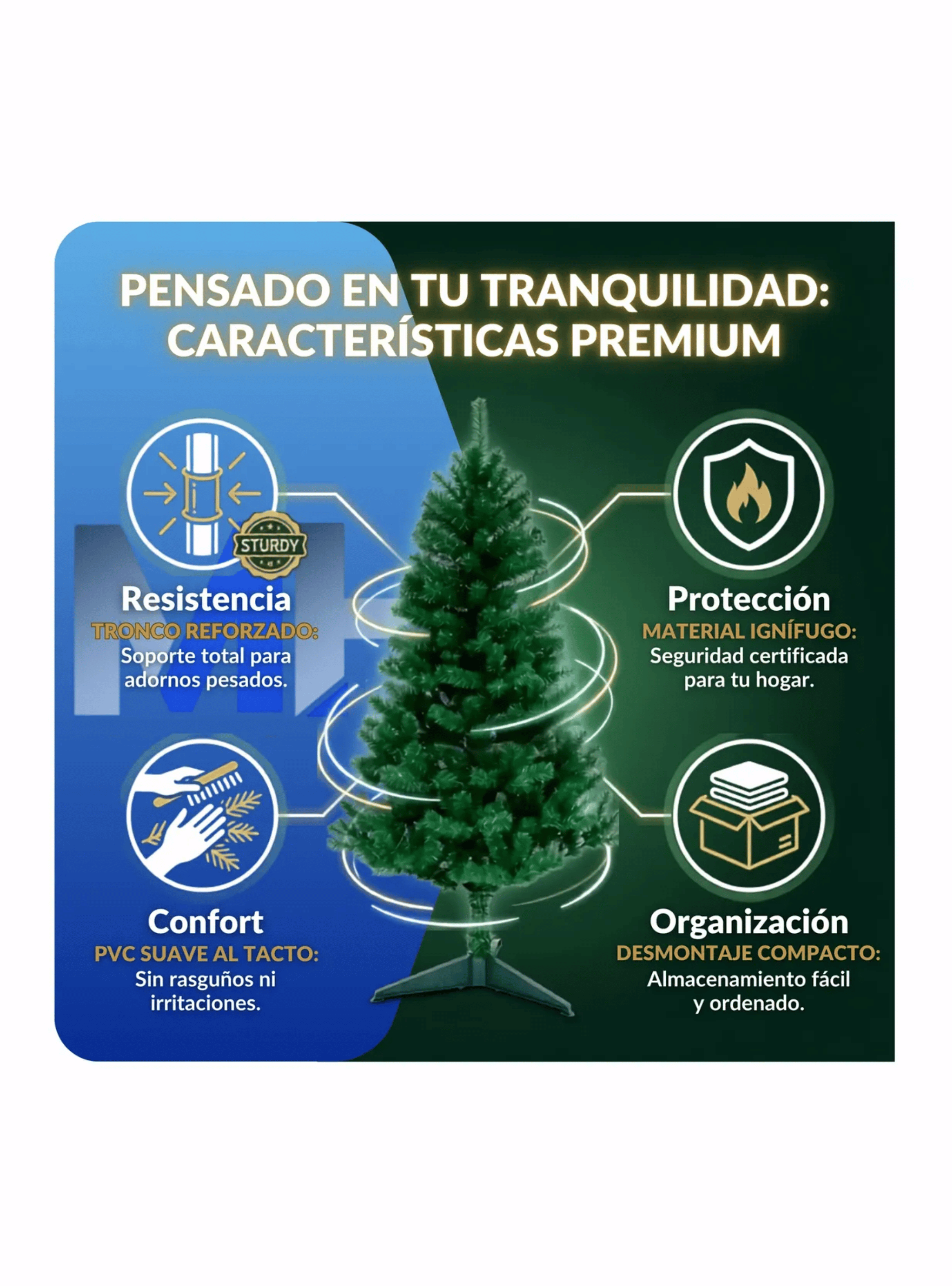 Arbol De Navidad Verde Tradicional 210 Cm Arbolito Navide o-5