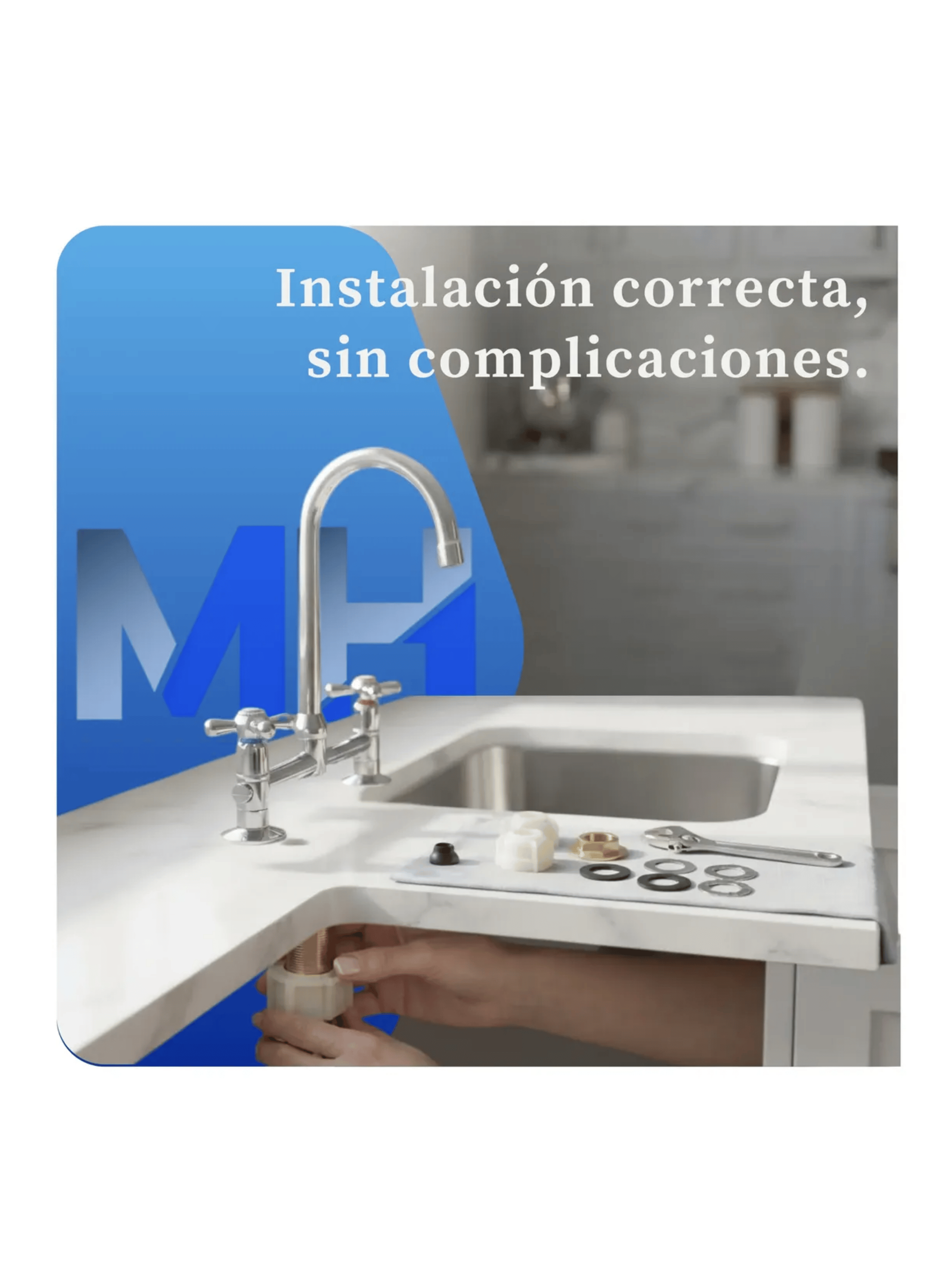 Llave Griferia Combinacion Lavaplato Laguna Standard Aquakit-3