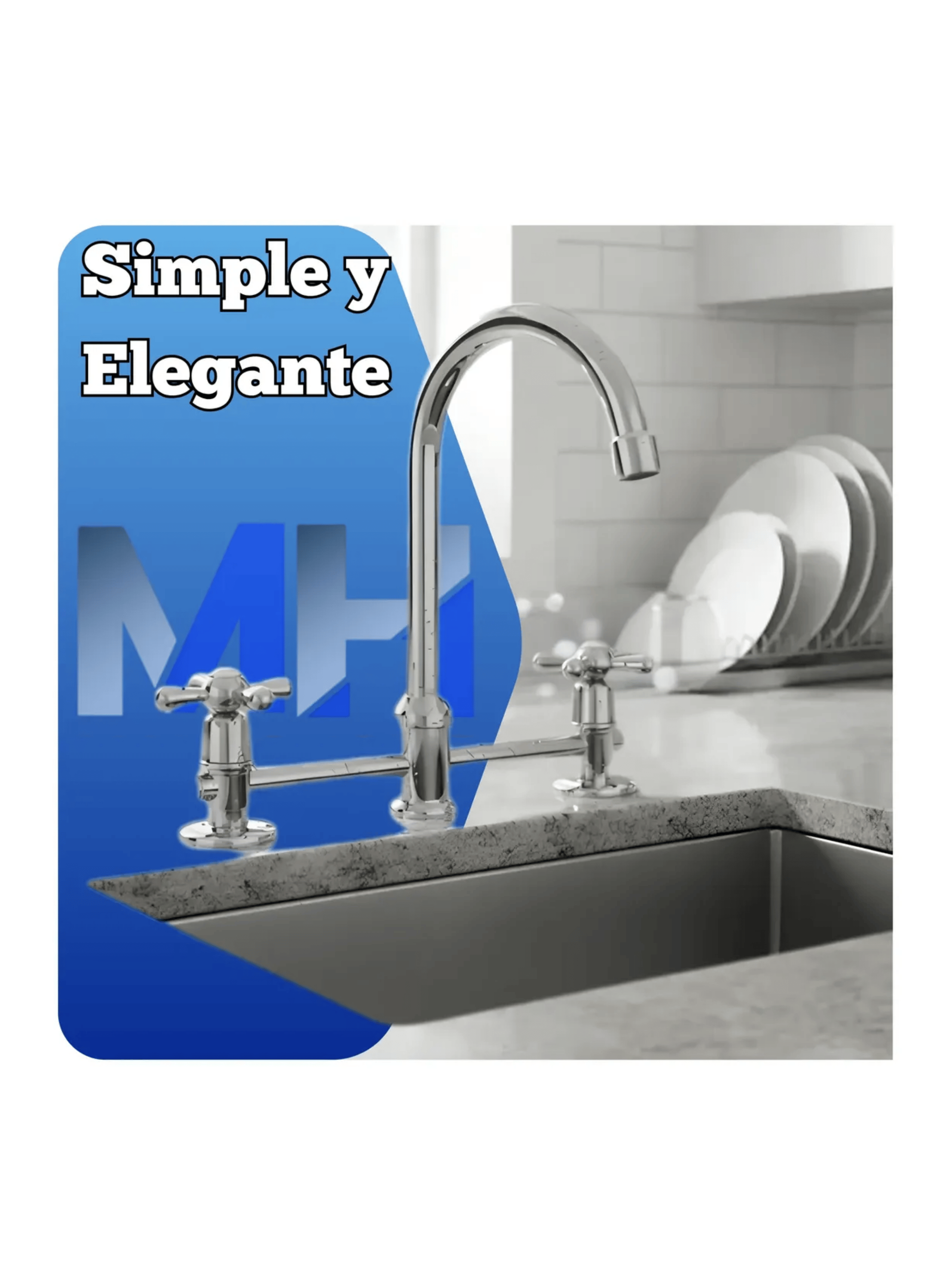 Llave Griferia Combinacion Lavaplato Laguna Standard Aquakit-5