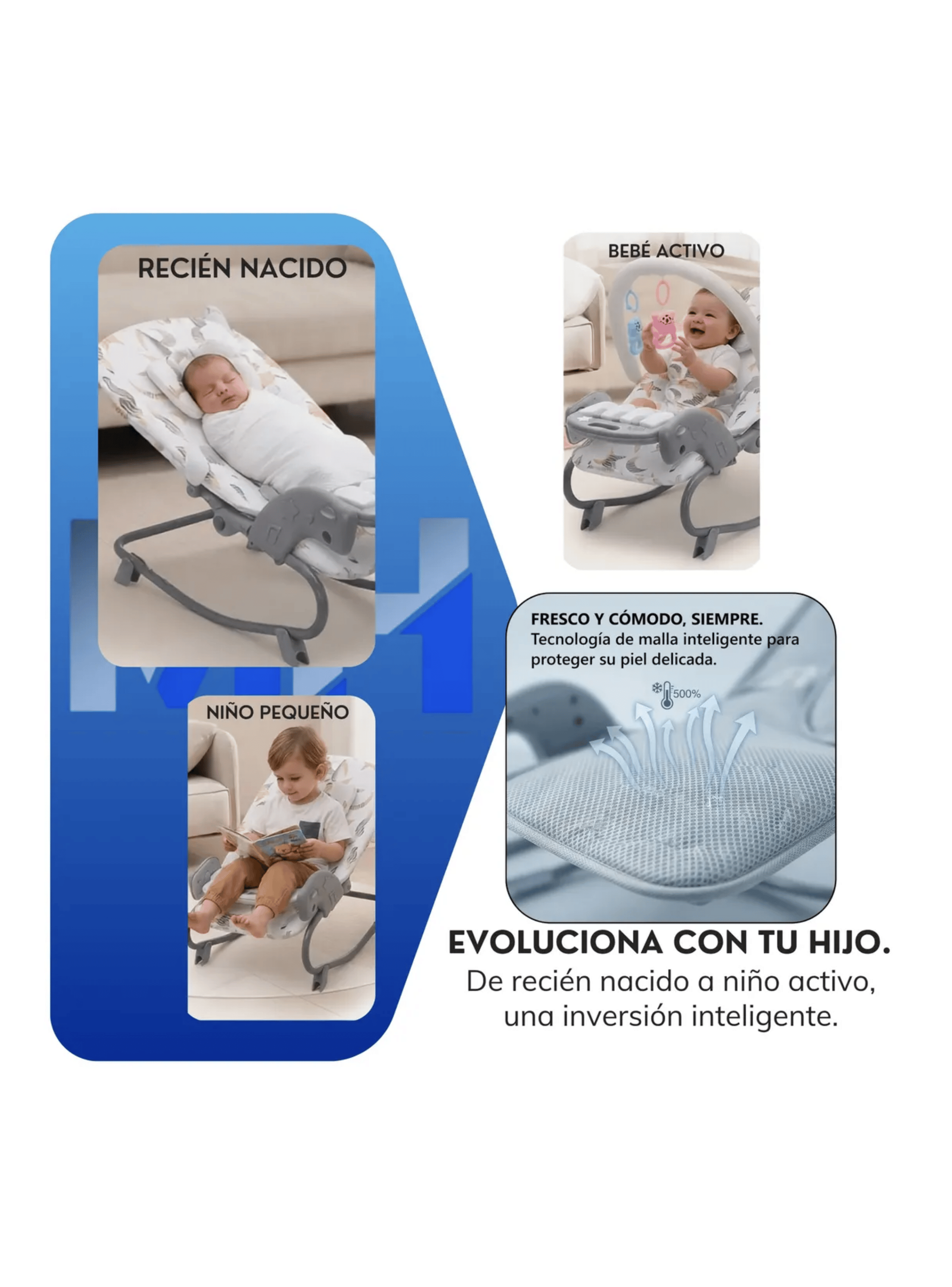 Silla Mecedora Para Beb 3 En 1 Con Piano Musical Y Juguetes-4