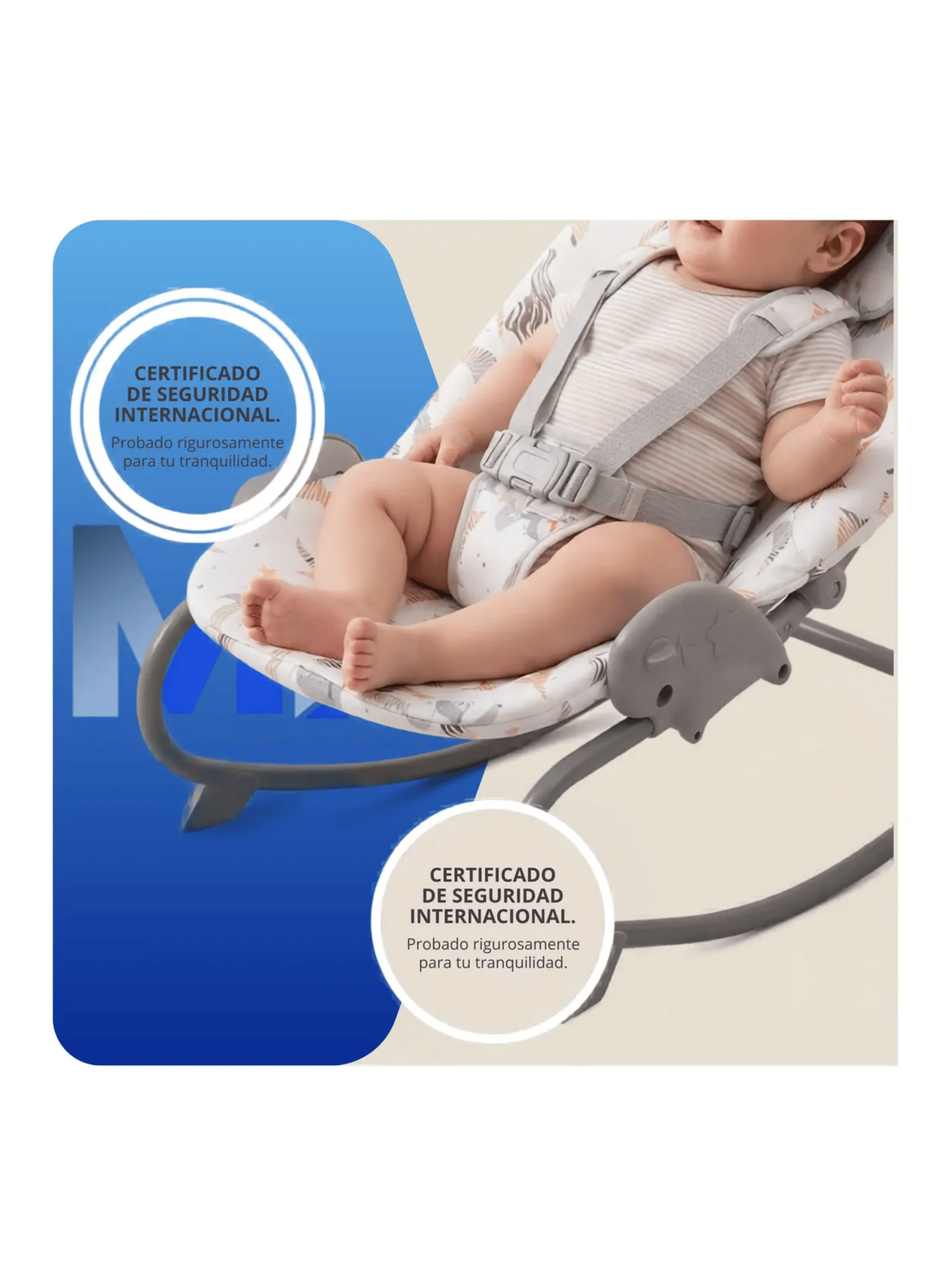 Silla Mecedora Para Beb 3 En 1 Con Piano Musical Y Juguetes-5