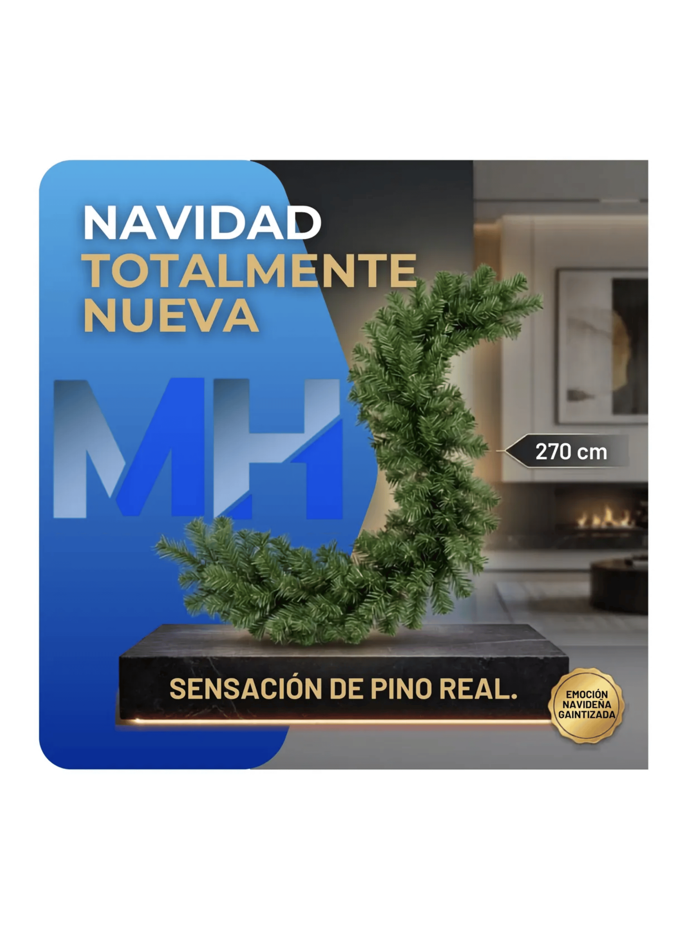 Guirnalda Canadiense De Navidad 270 Cm Decoracion Festiva-1