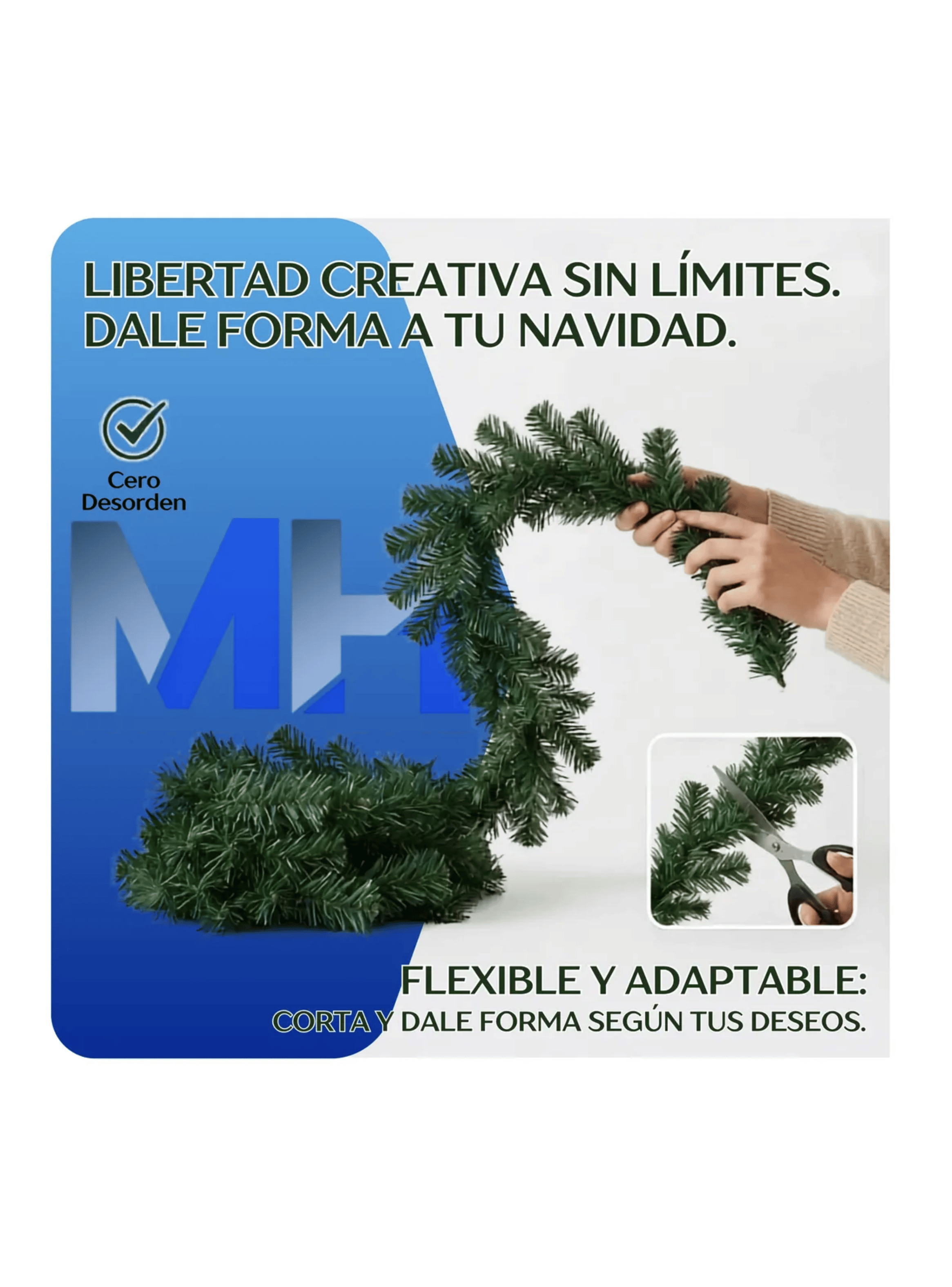 Guirnalda Canadiense De Navidad 270 Cm Decoracion Festiva-3