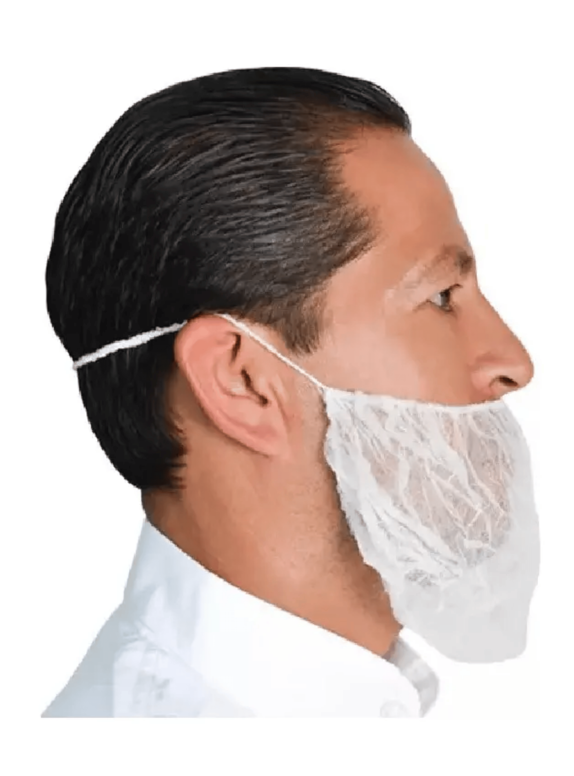 Cubre Barba Desechable Con Elastico 100uni Tresor Blanco-2