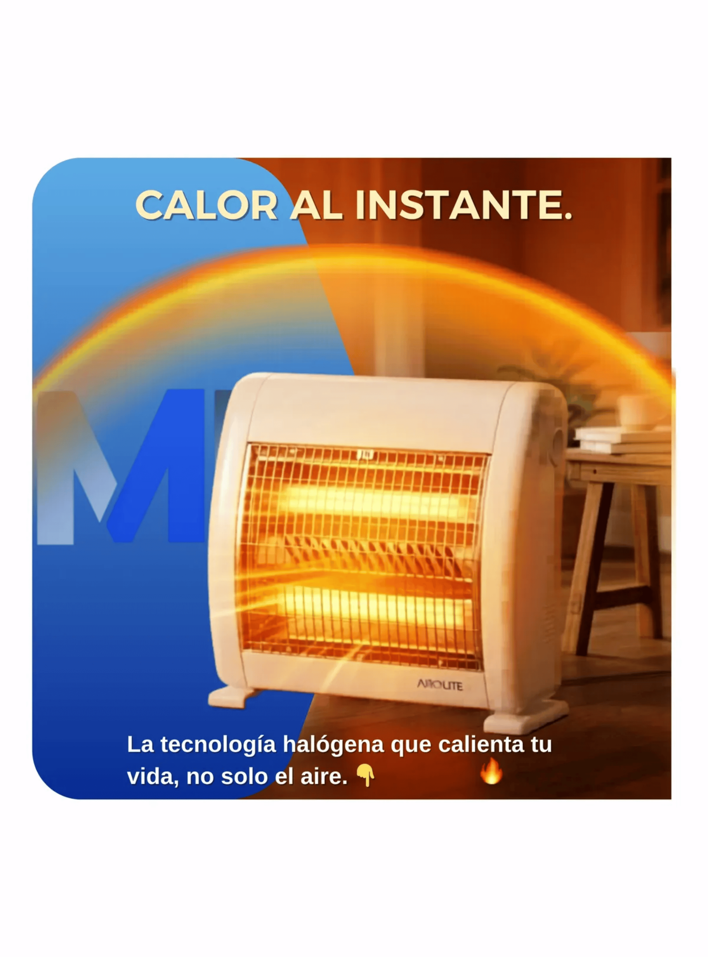 Pack 2 Calefactores Halogenos Airolite Ha 10t Estufa 1000w-2