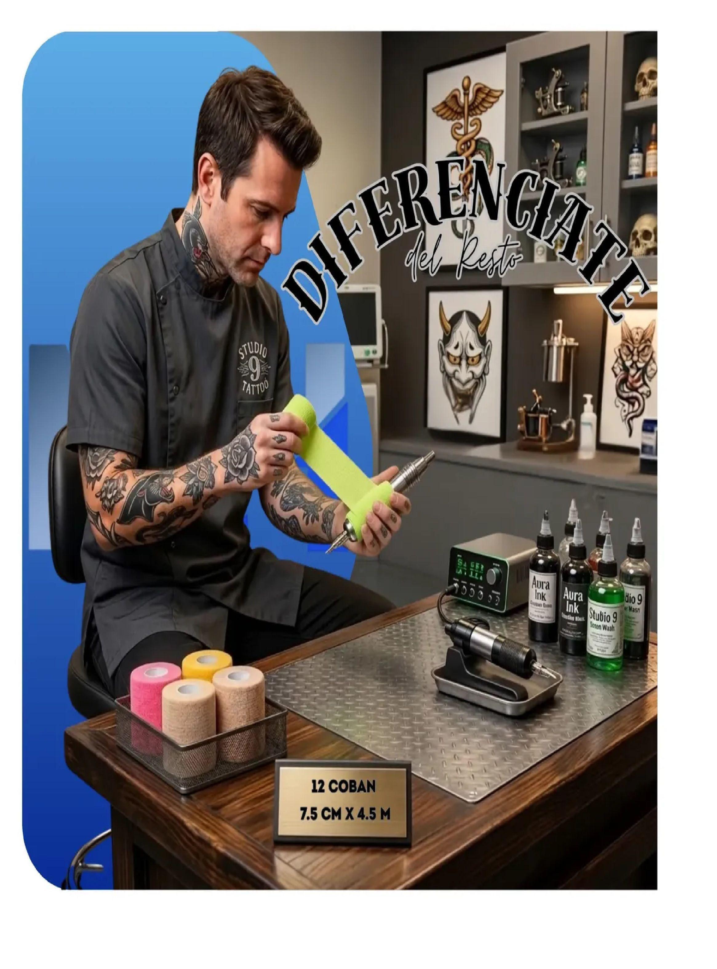 Pack X12 Cinta Para Vendaje Venda Coban Deporte 7,5cm X4,5m Neon-3