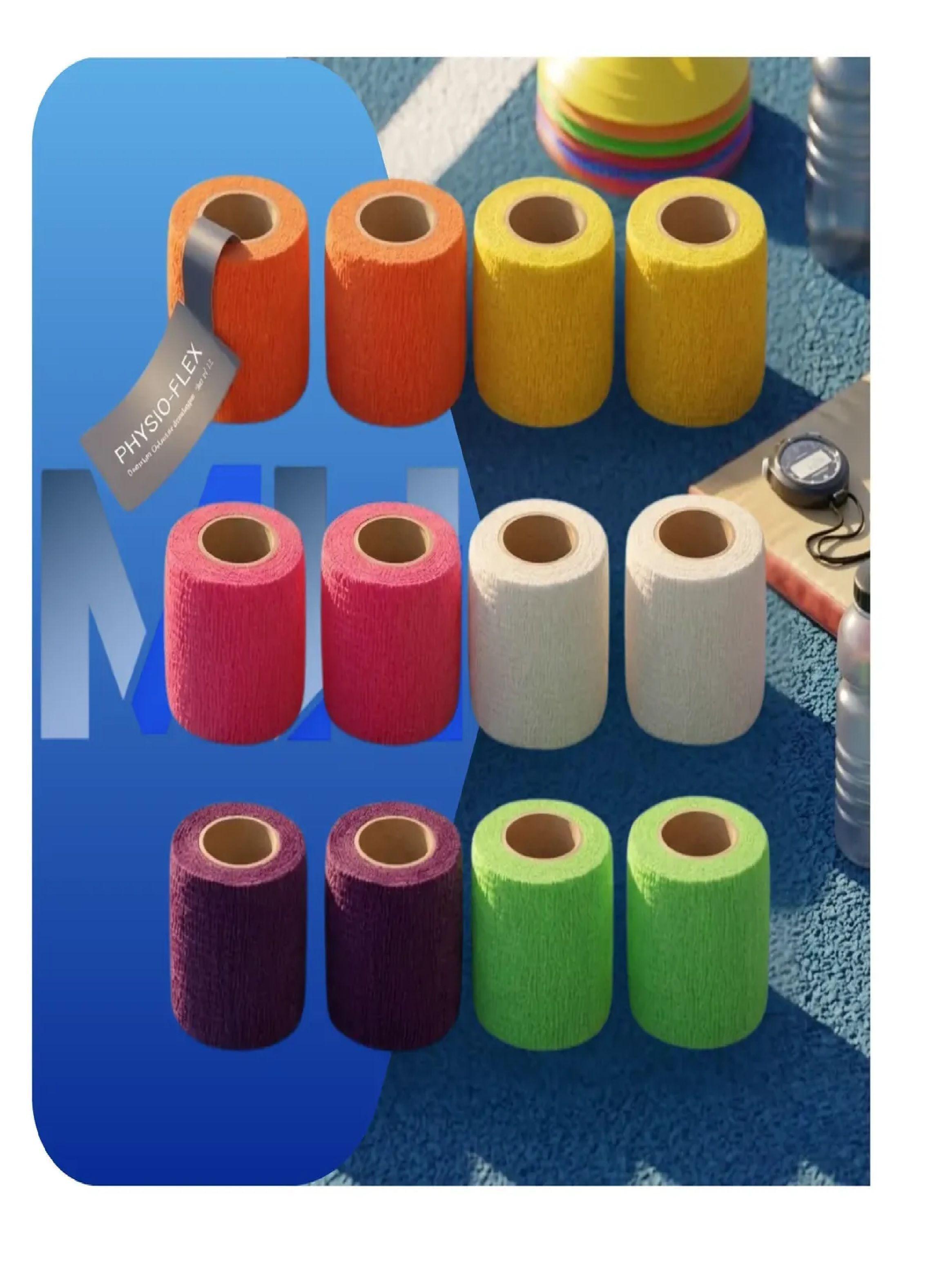 Pack X12 Cinta Para Vendaje Venda Coban Deporte 7,5cm X4,5m Neon-6