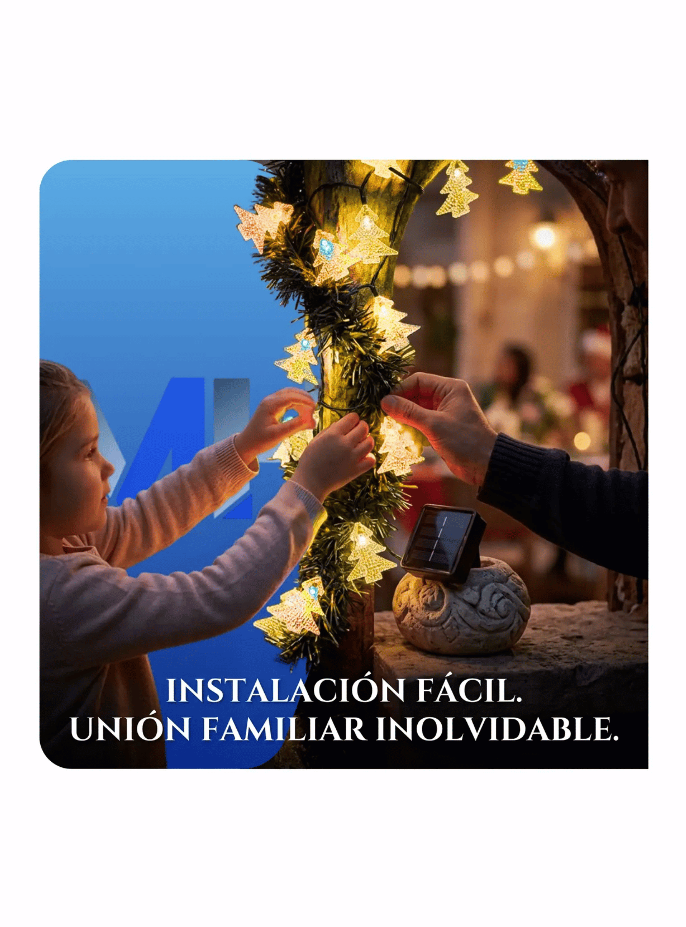 Luces De Navidad Led Arbol De Navidad Lineal 5m 20 Led-3