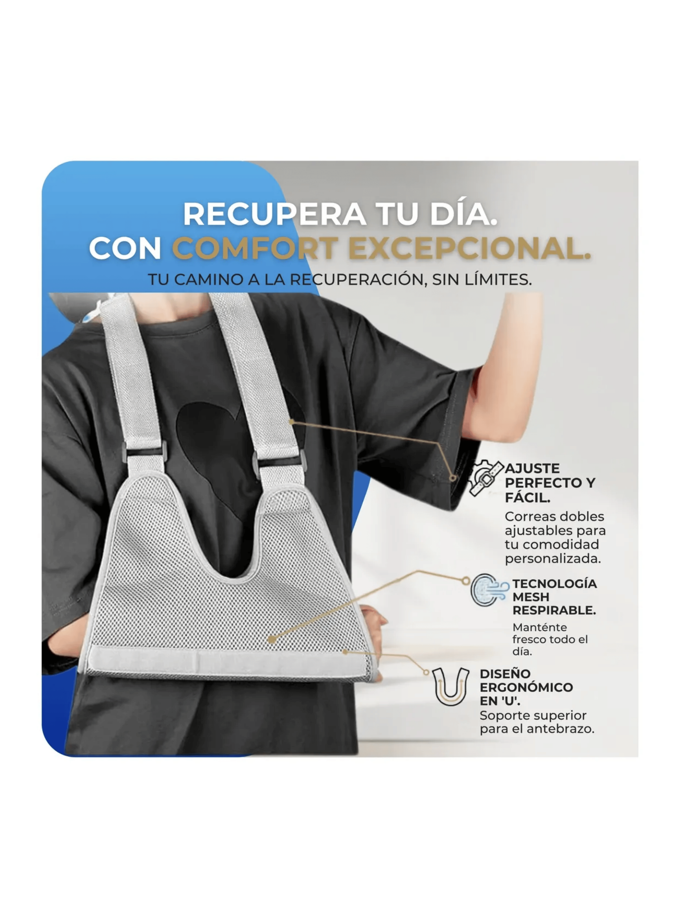 Cabestrillo Para Brazo Inmovilizador Con Barras De Aluminio-2