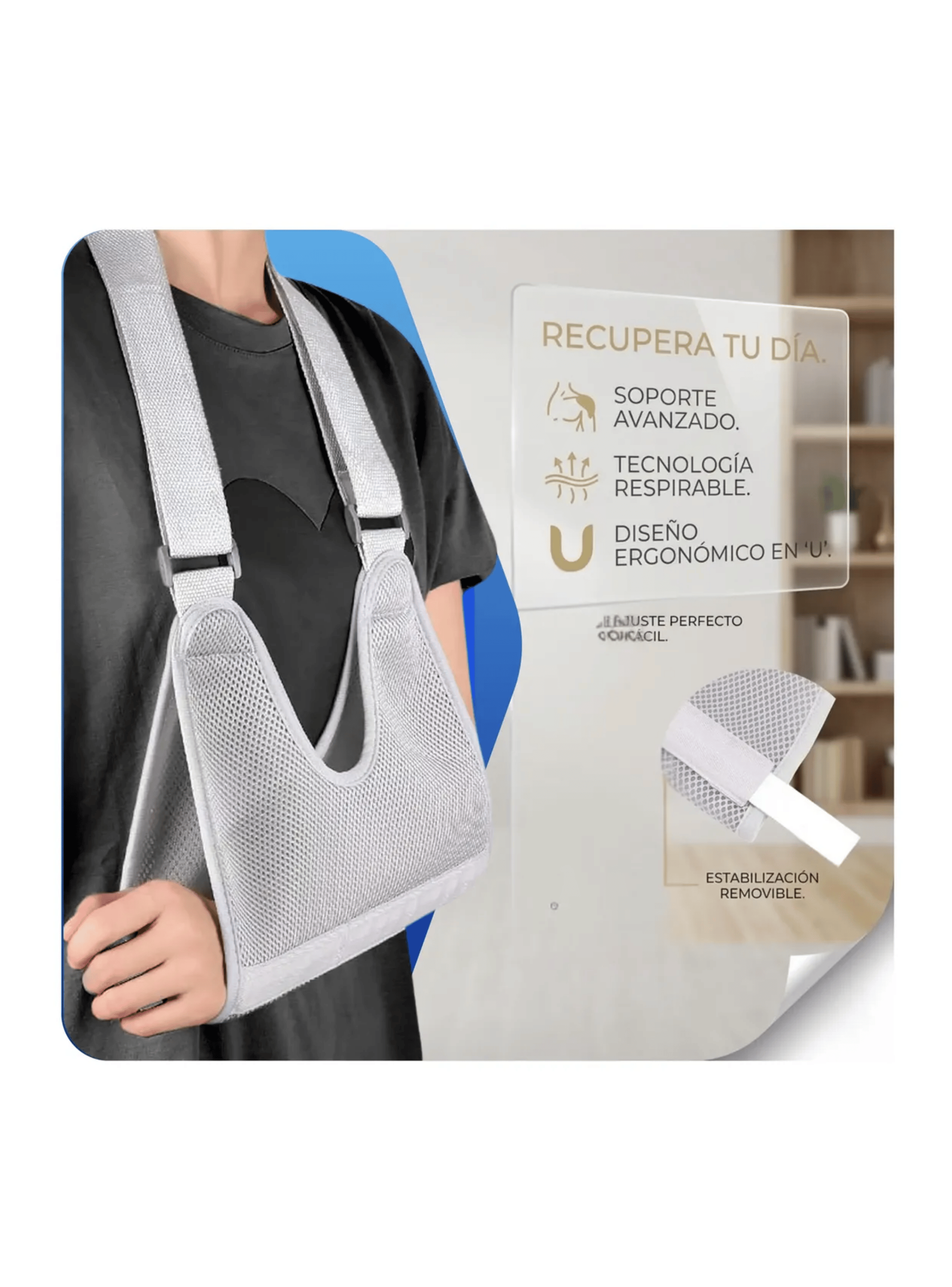 Cabestrillo Para Brazo Inmovilizador Con Barras De Aluminio-3