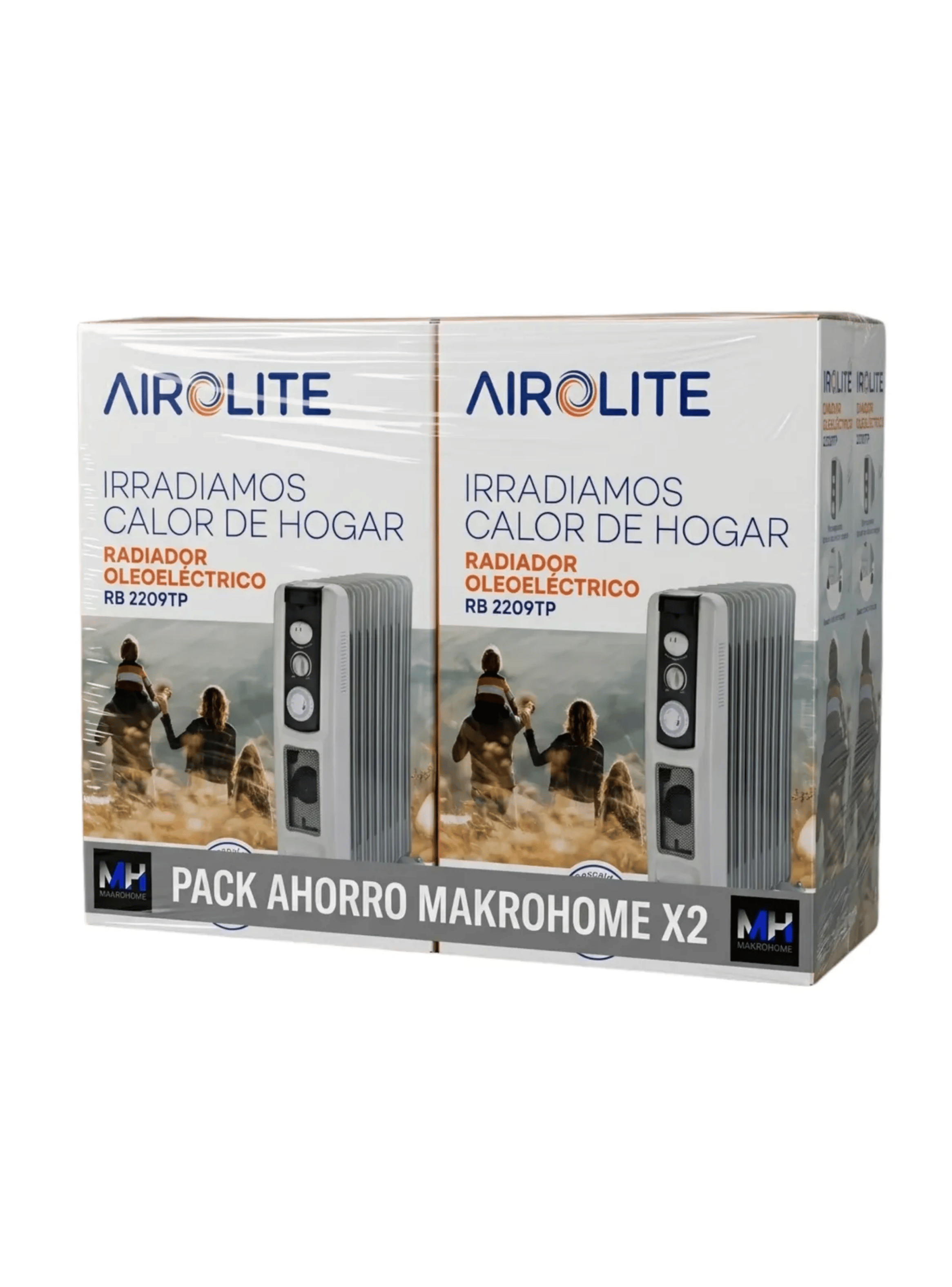 Packx2 Estufas Oleoelectricas Airolite Rb2209tp Aceite 2200w-0