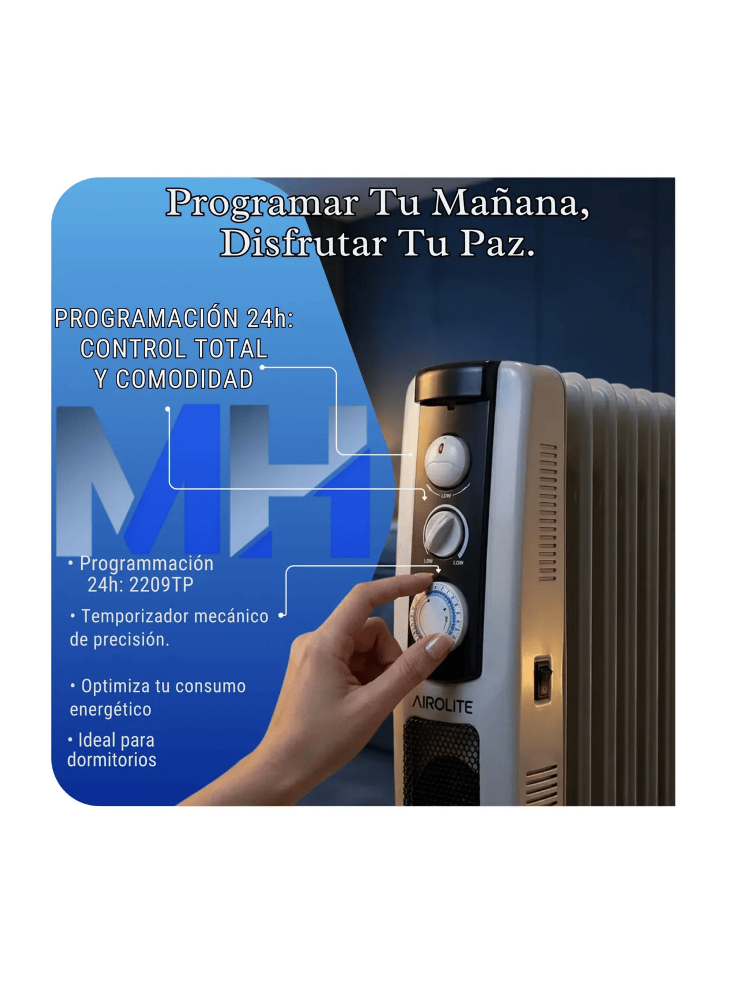 Packx2 Estufas Oleoelectricas Airolite Rb2209tp Aceite 2200w-3