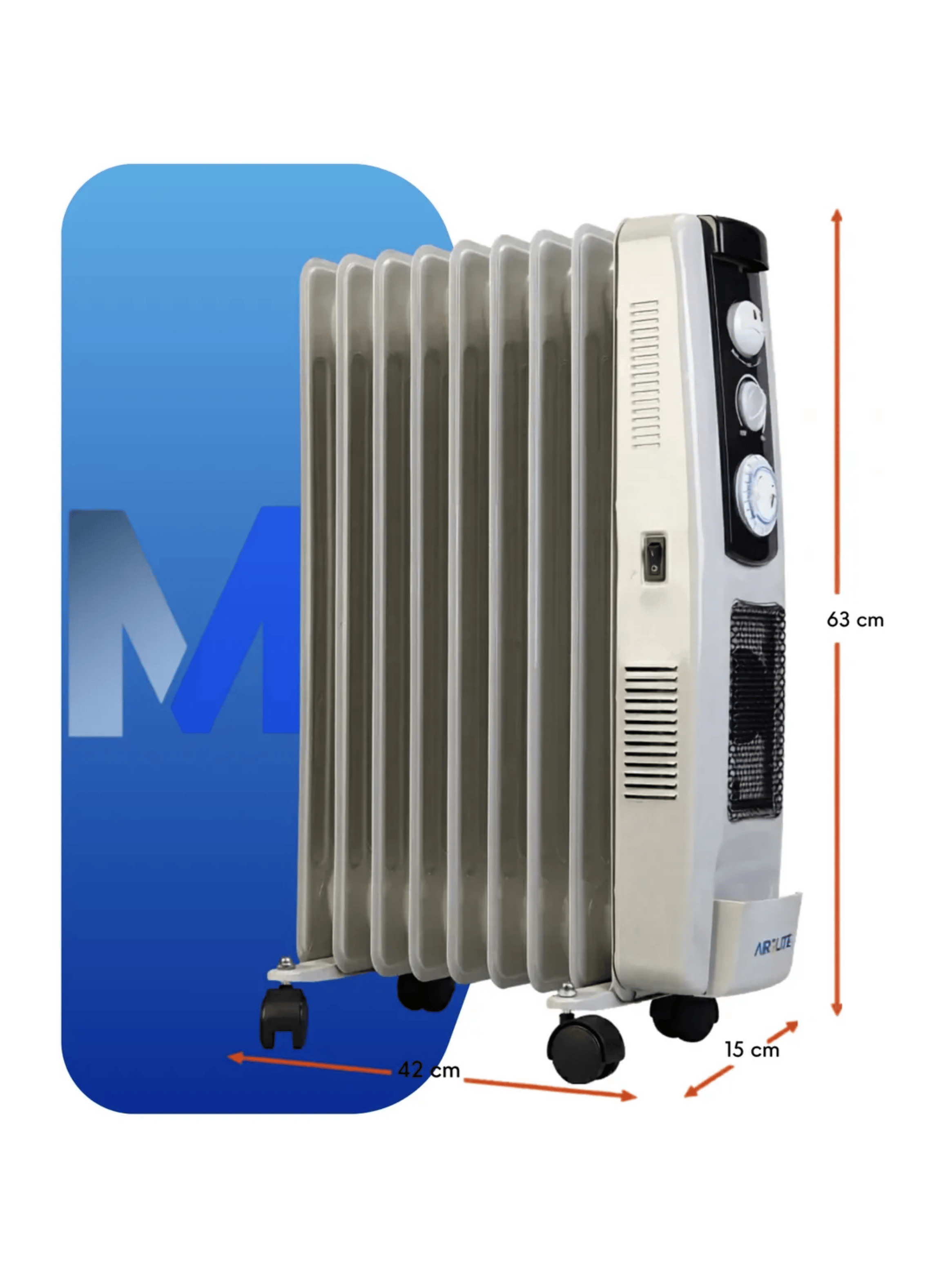 Packx2 Estufas Oleoelectricas Airolite Rb2209tp Aceite 2200w-5