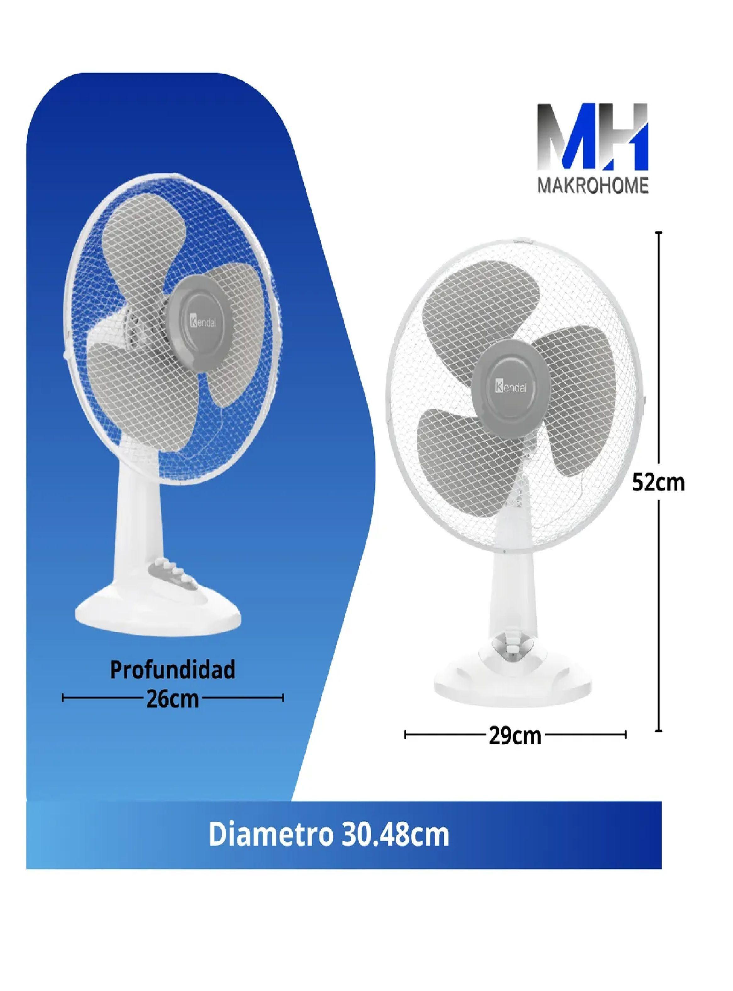 Ventilador Mesa Kendal Sobremesa Silencioso Kf-12d Oscilante-3