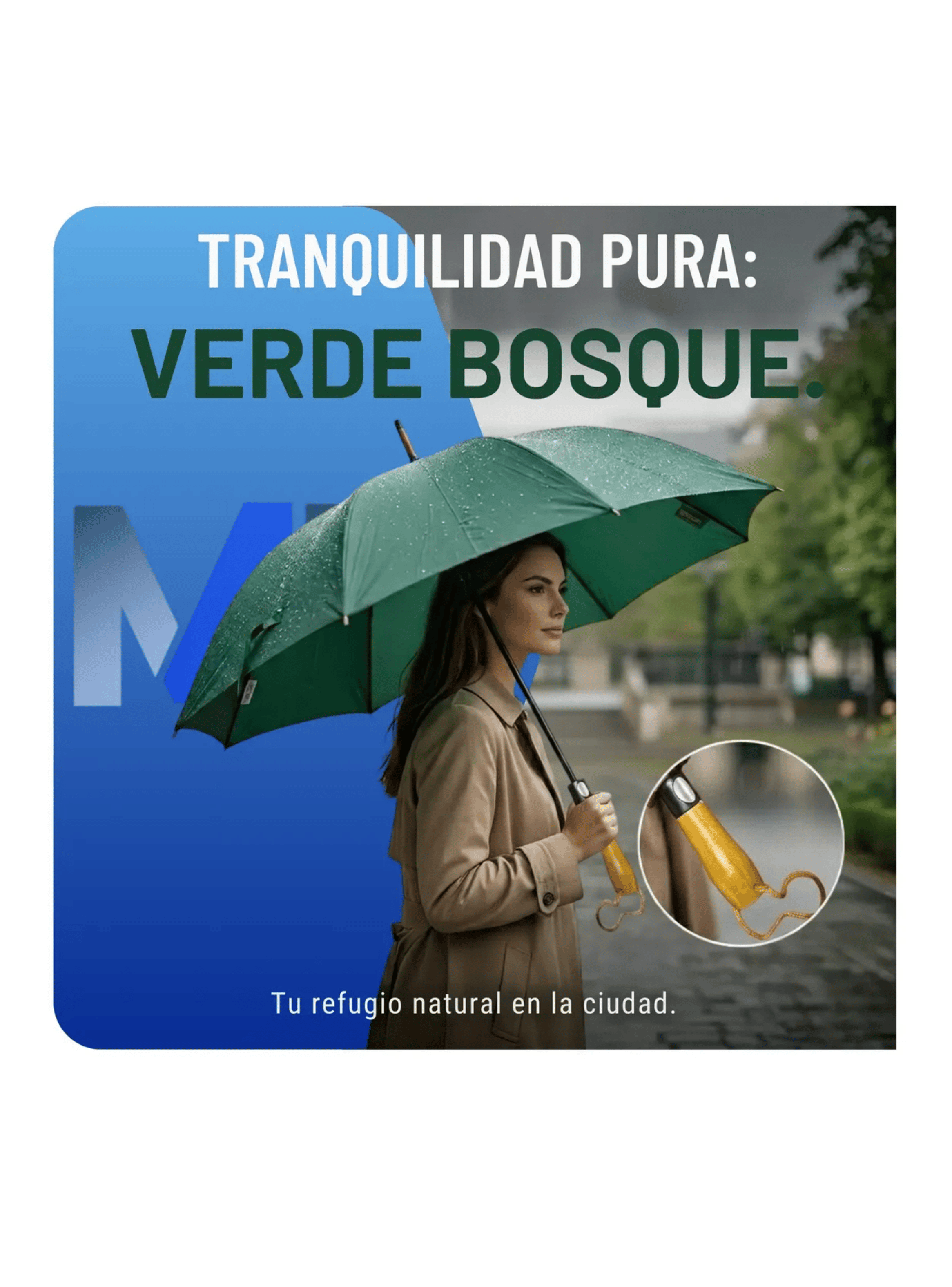 Paraguas Plegable Autom tico 120cm Reforzado Funda Premium Verde-2