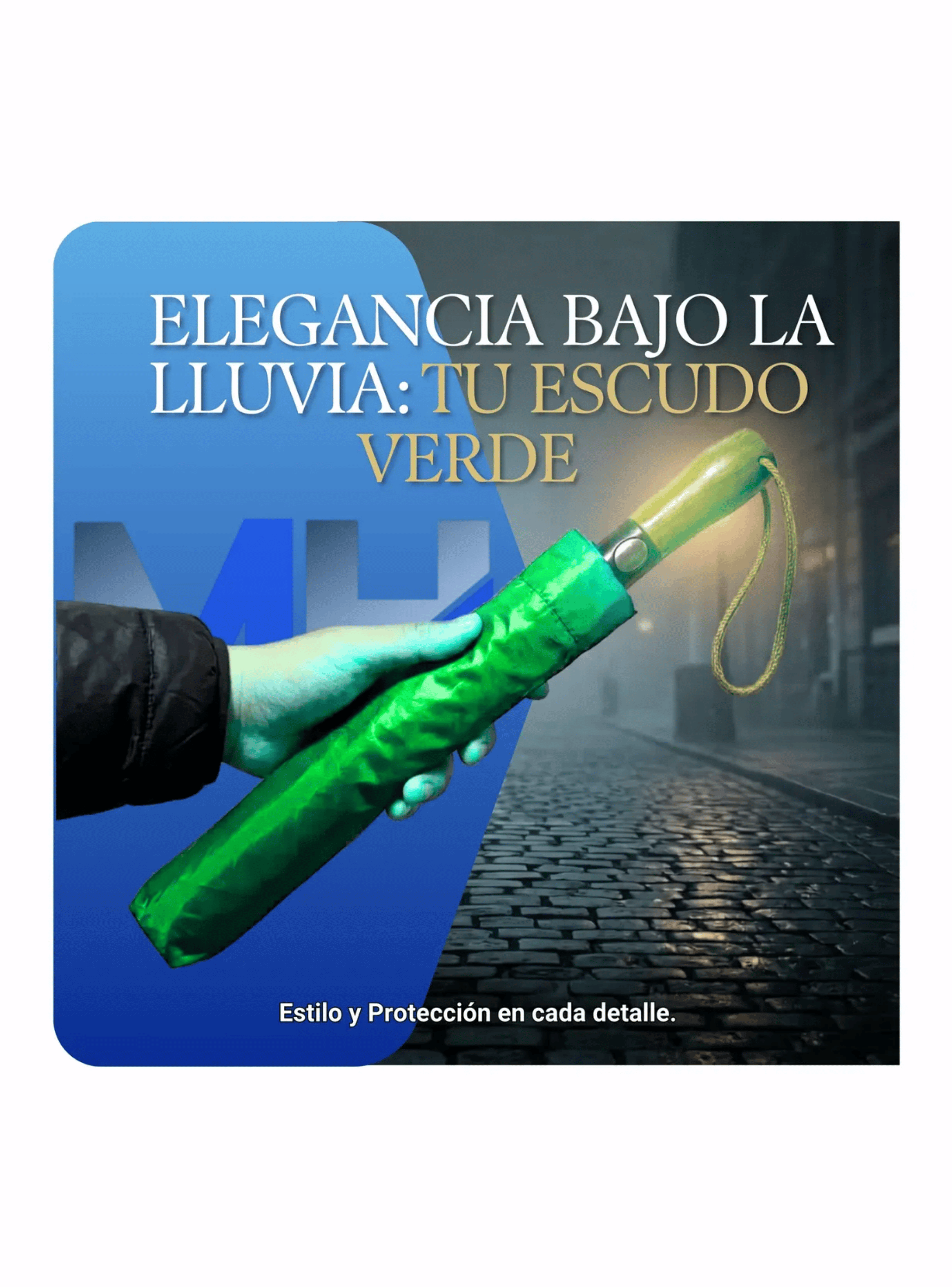Paraguas Plegable Autom tico 120cm Reforzado Funda Premium Verde-3