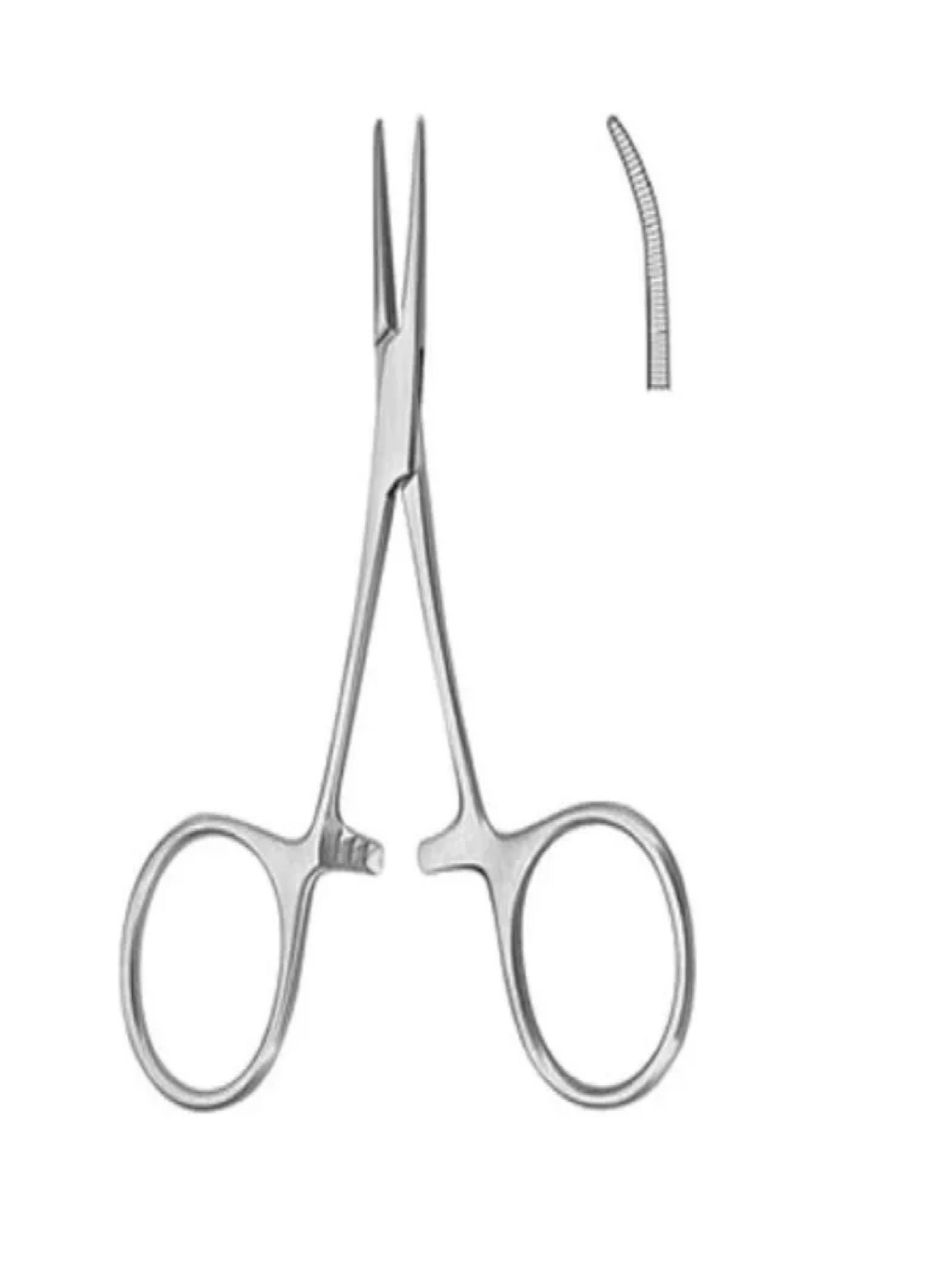 Pinza Curva Quirurgica Tipo Mosquito 14 Cm Acero Quirurgico-2