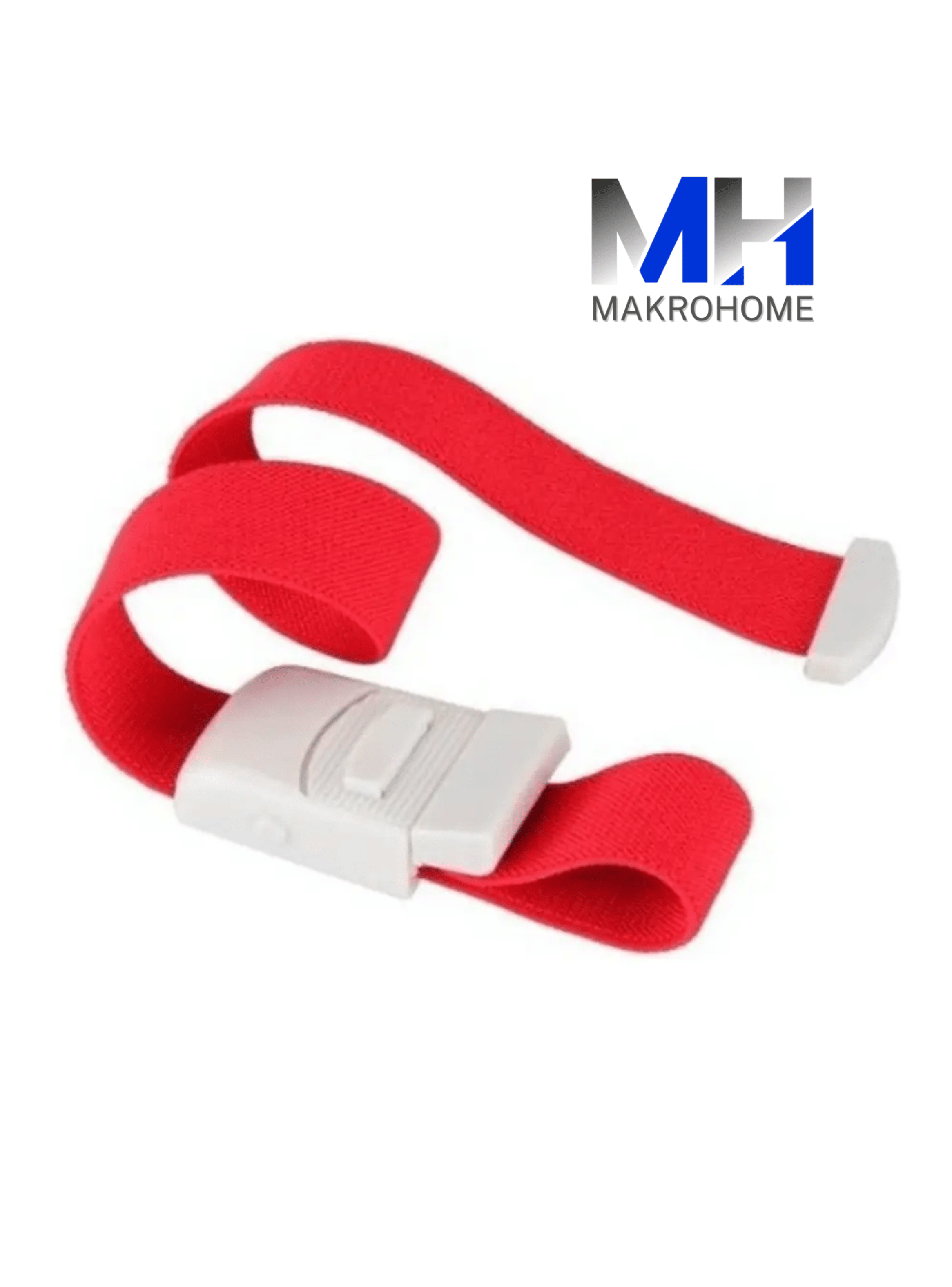 Torniquete Ligadura Elastico Hebilla Muestras Medicas Rojo-4