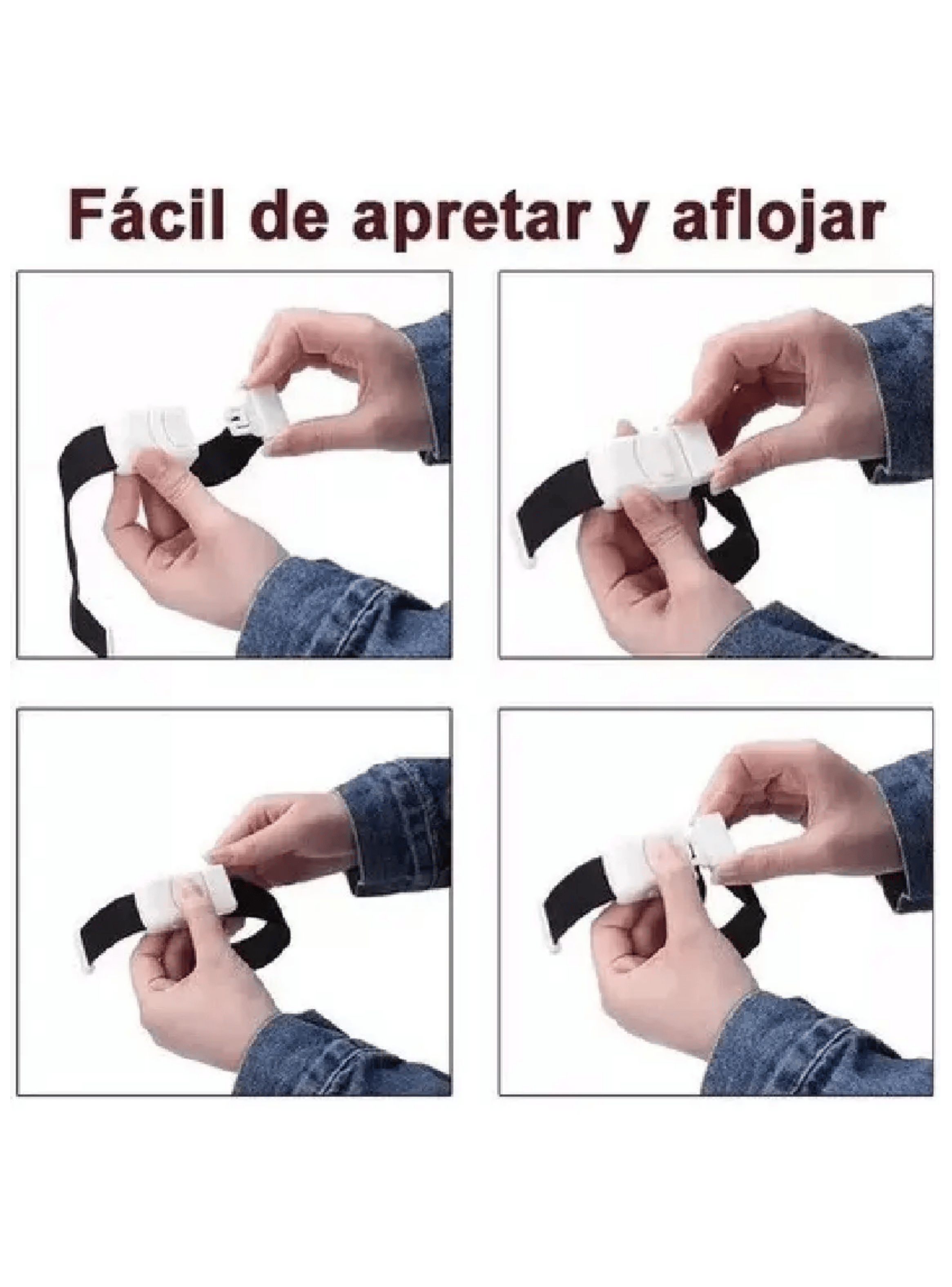 Torniquete Ligadura Elastico Hebilla Muestras Medicas Rojo-5