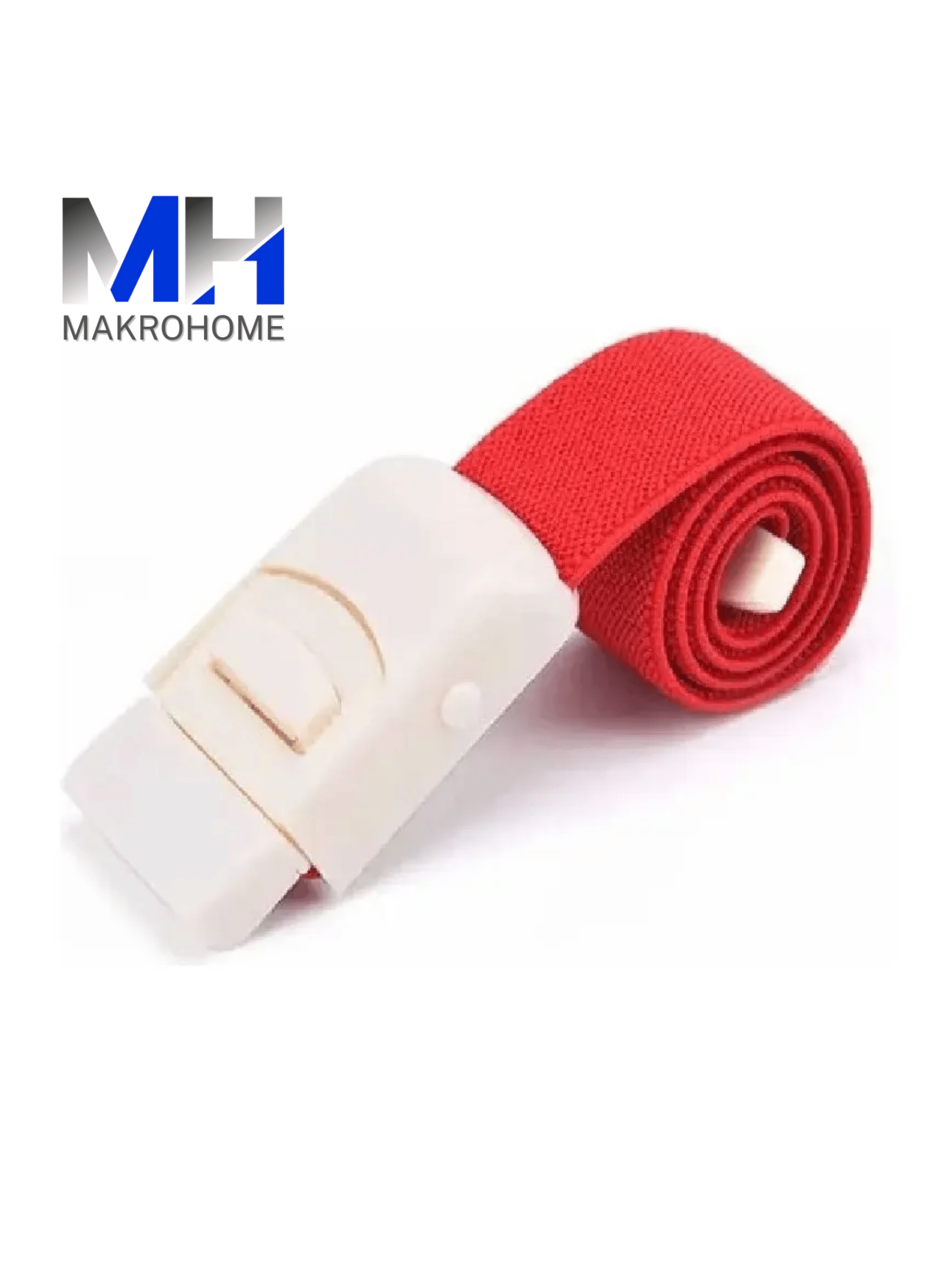 Torniquete Ligadura Elastico Hebilla Muestras Medicas Rojo-6