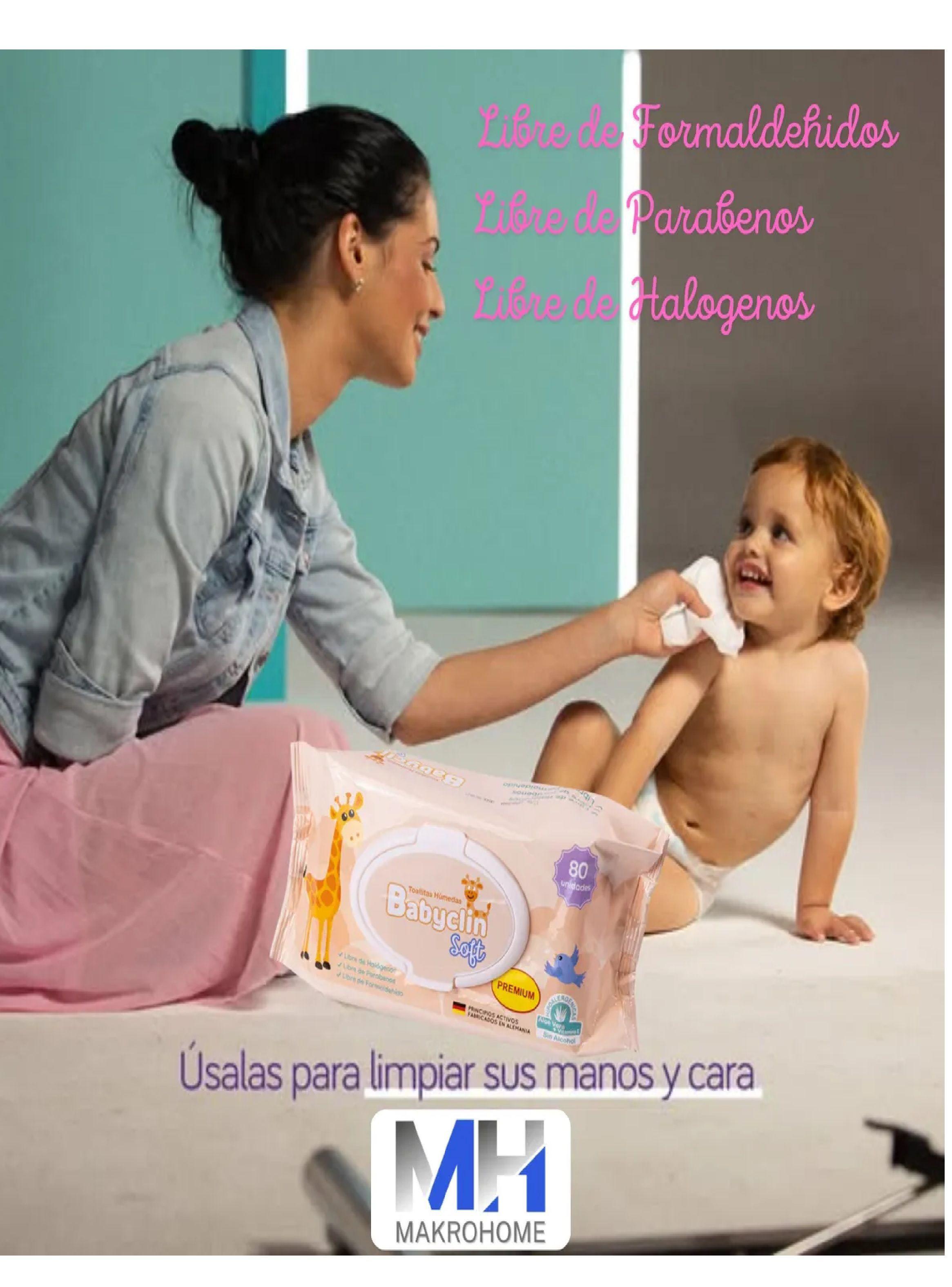 Toallas Humedas Babyclin Soft X80 Hipoalergenicas Aloe Vera-2