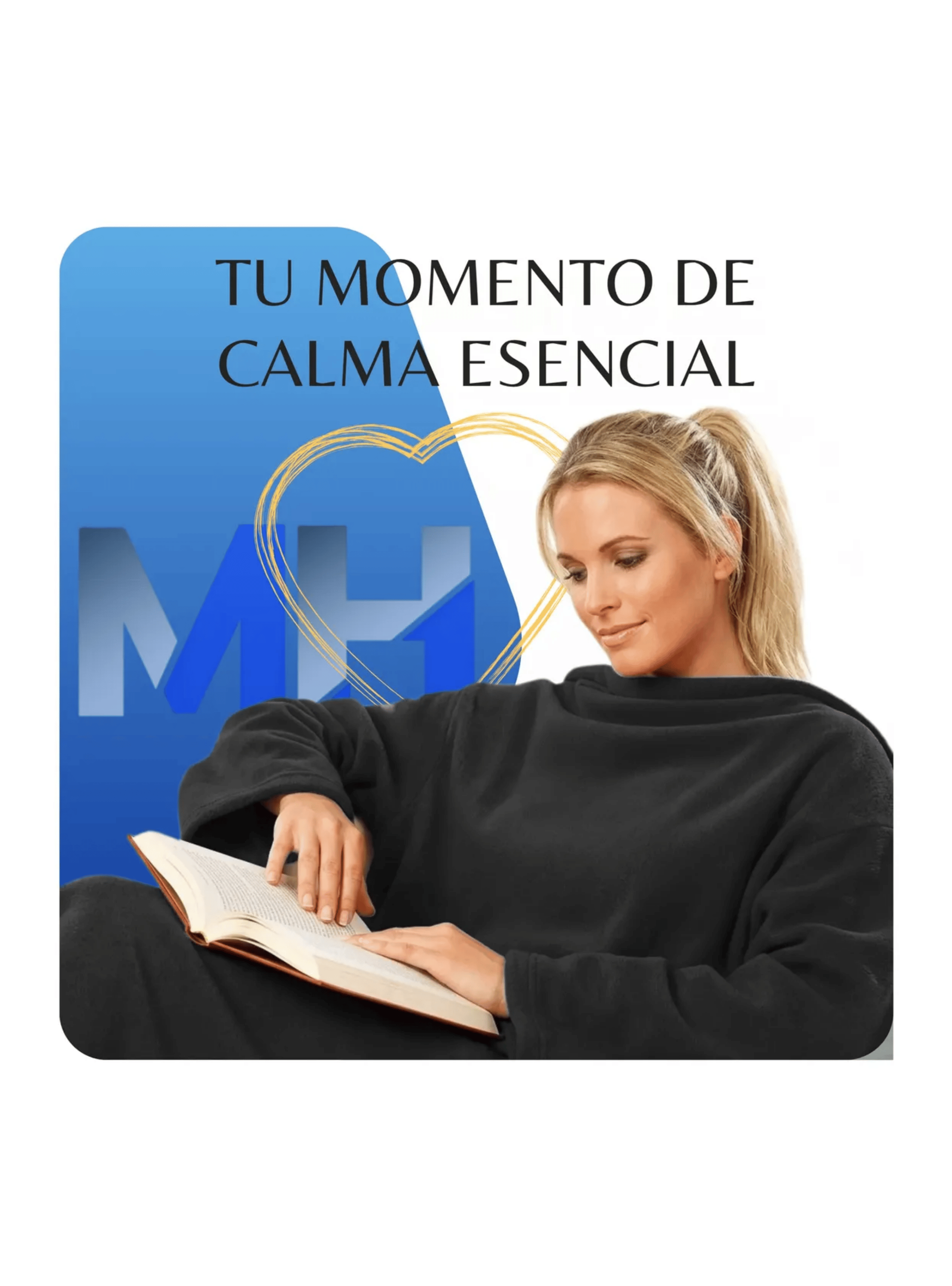 Manta Polar Con Mangas Frazada Vestible Invierno 190x130cm Negro-1