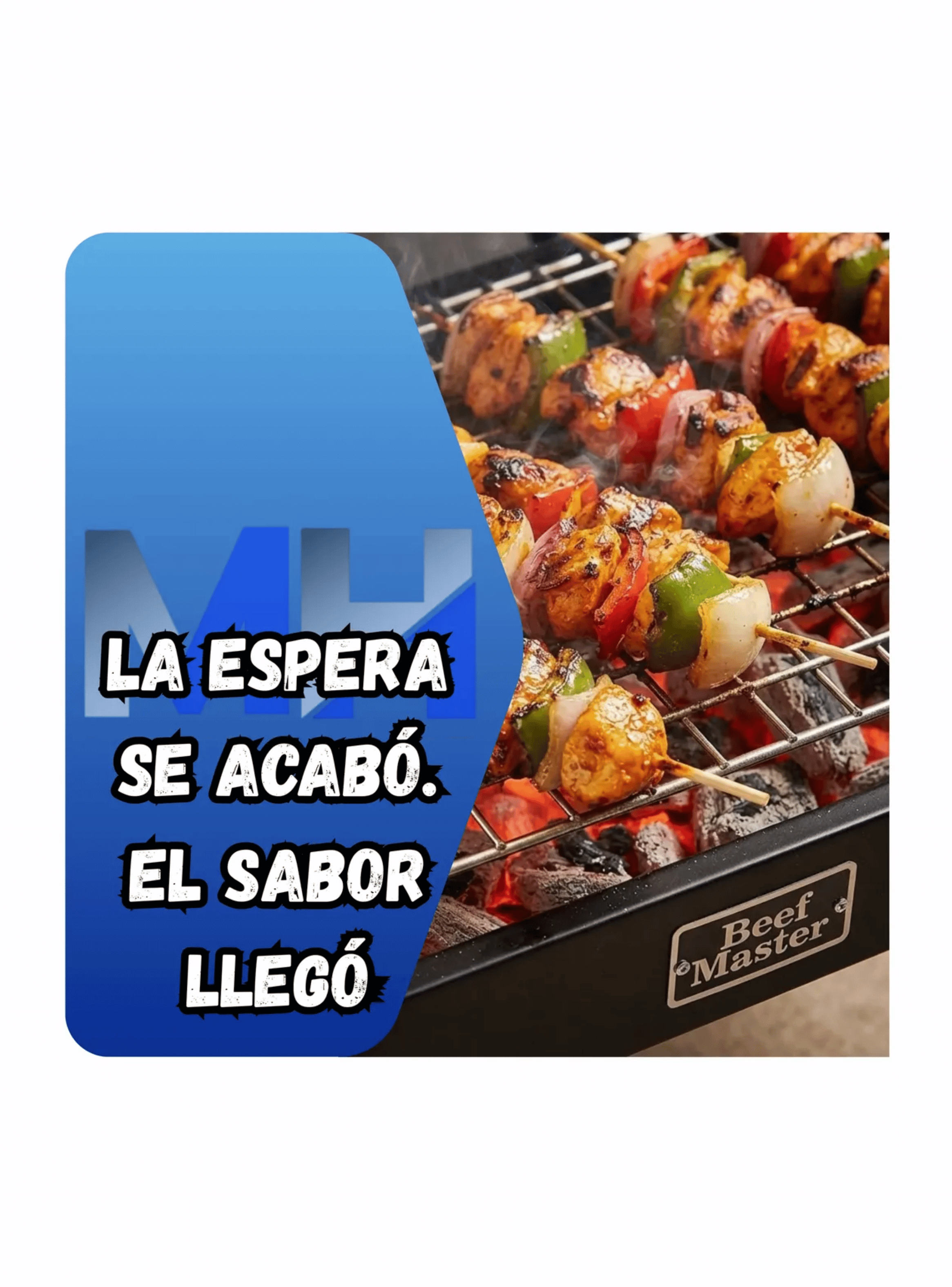 Parrilla A Carbon Portatil Beef Maker Negro Con Accesorios-4