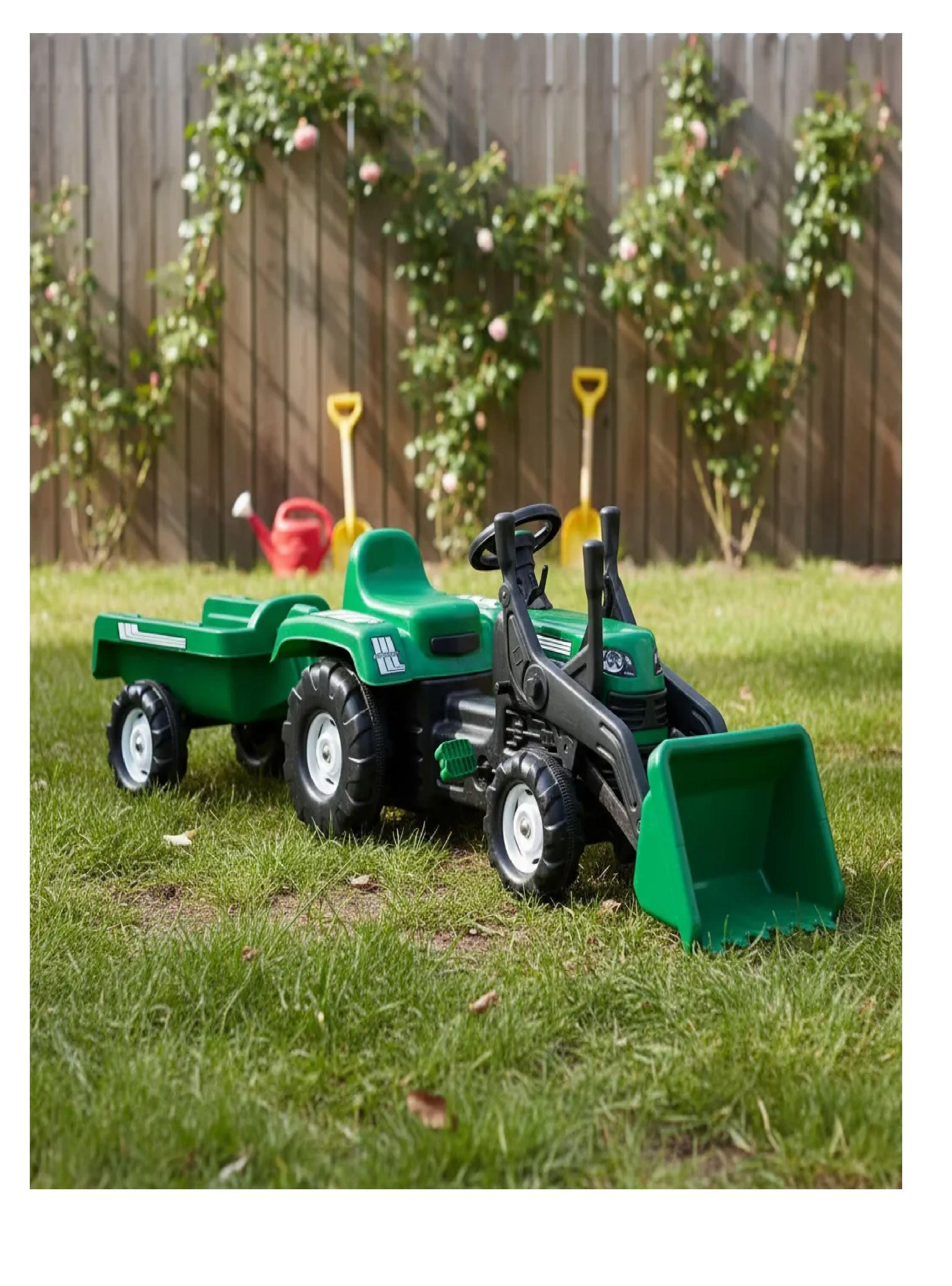 Go Kart Tractor A Pedales Con Remolque Y Retroexcavador-0