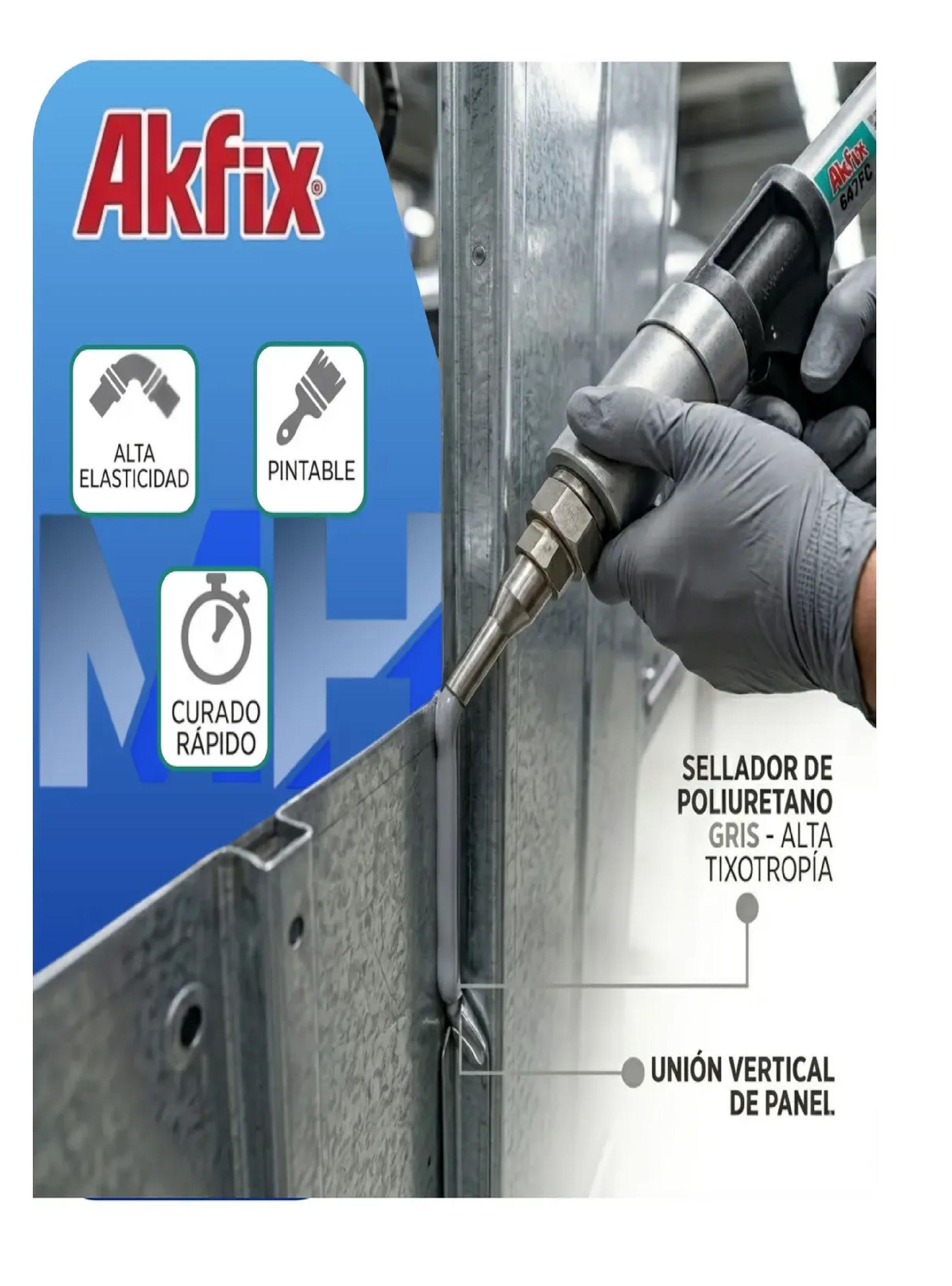 Pack 6 Sellador Poliuretano Akfix 647fc Carroceria Industria-2