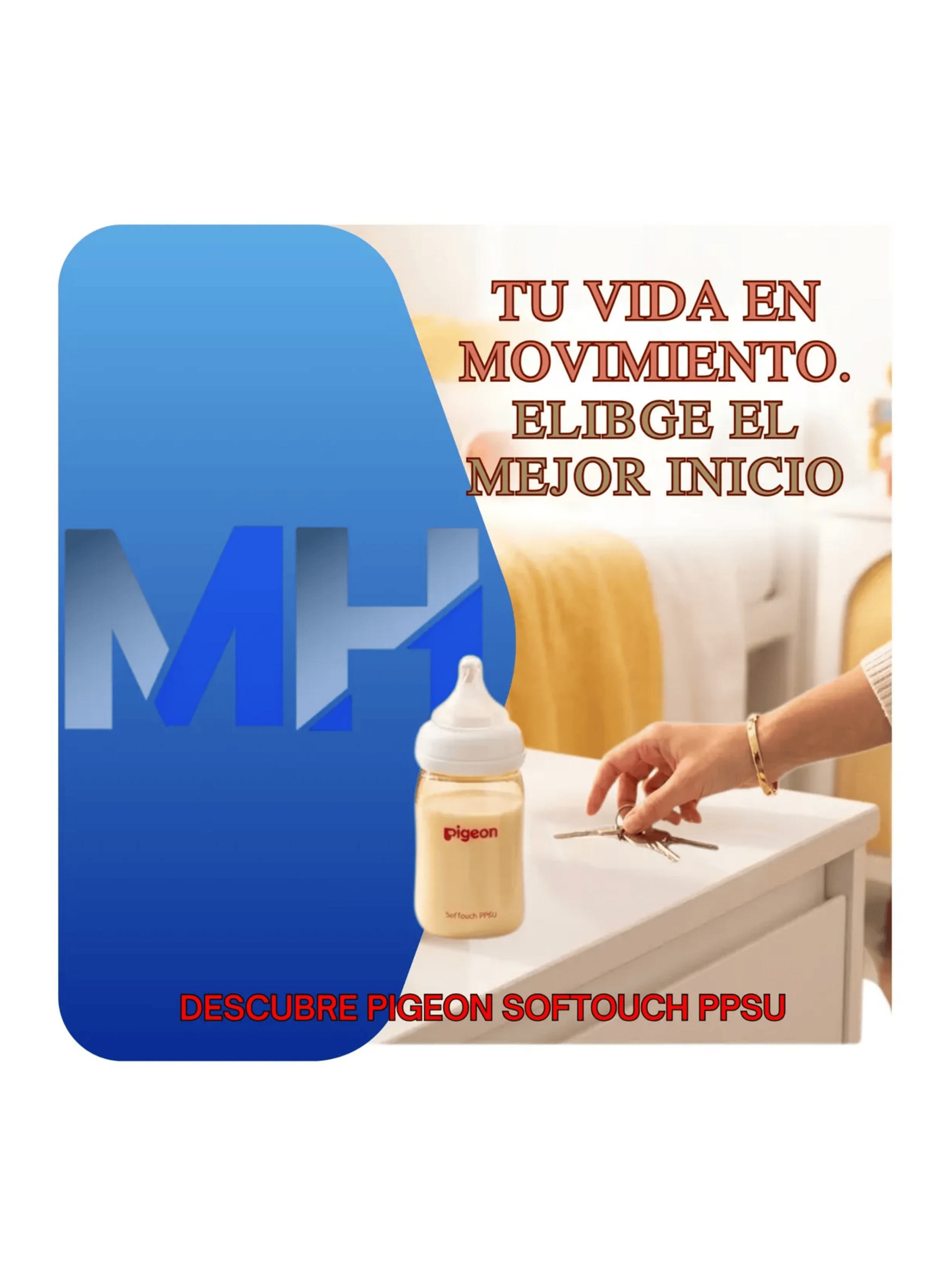 Biber n Softouch Pigeon Ppsu Mamadera Silicona Ultra Suave 240ML-5