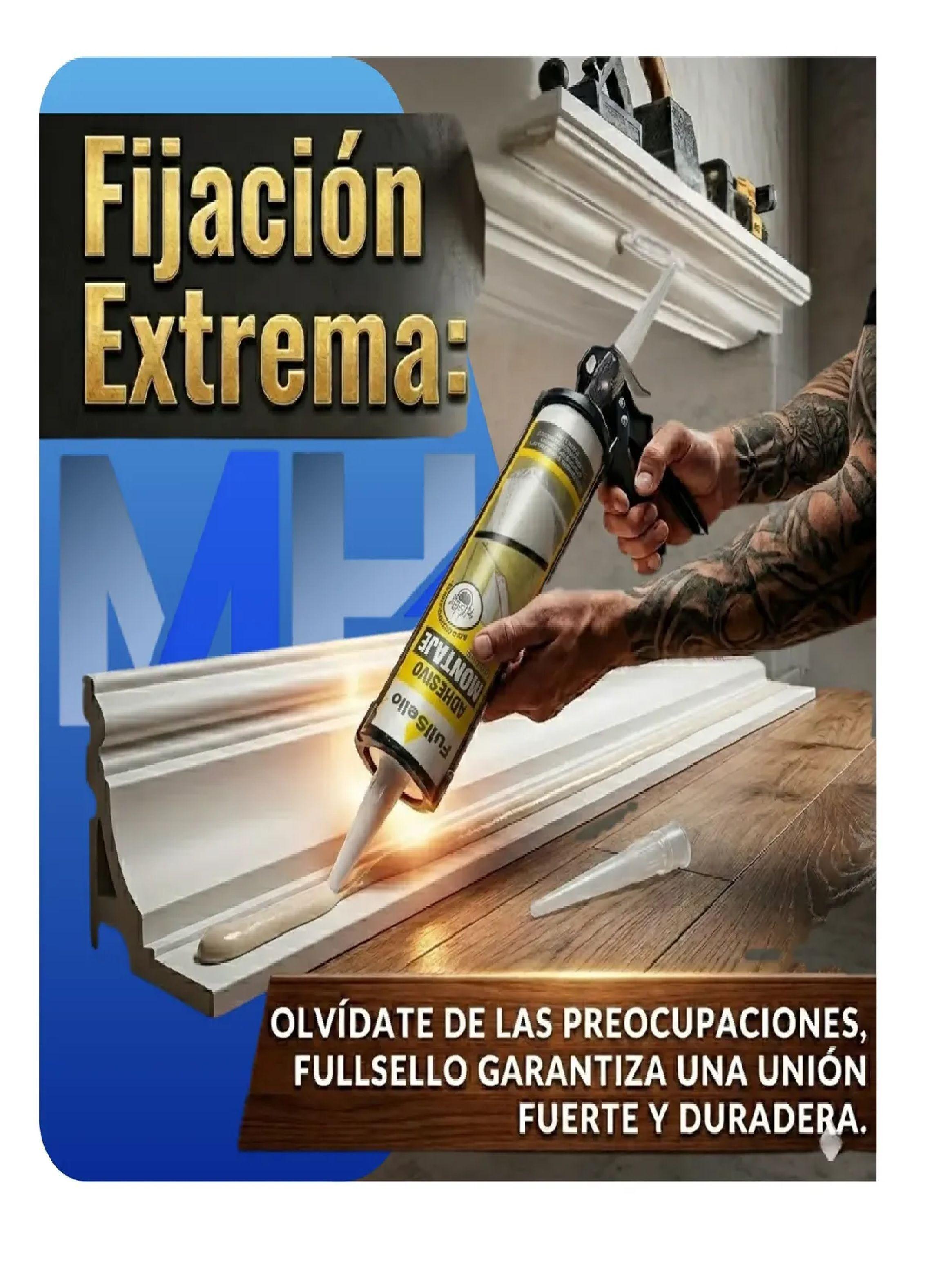 3 Unid Adhesivo Montaje Fullsello Pintable Secado Rapido-3