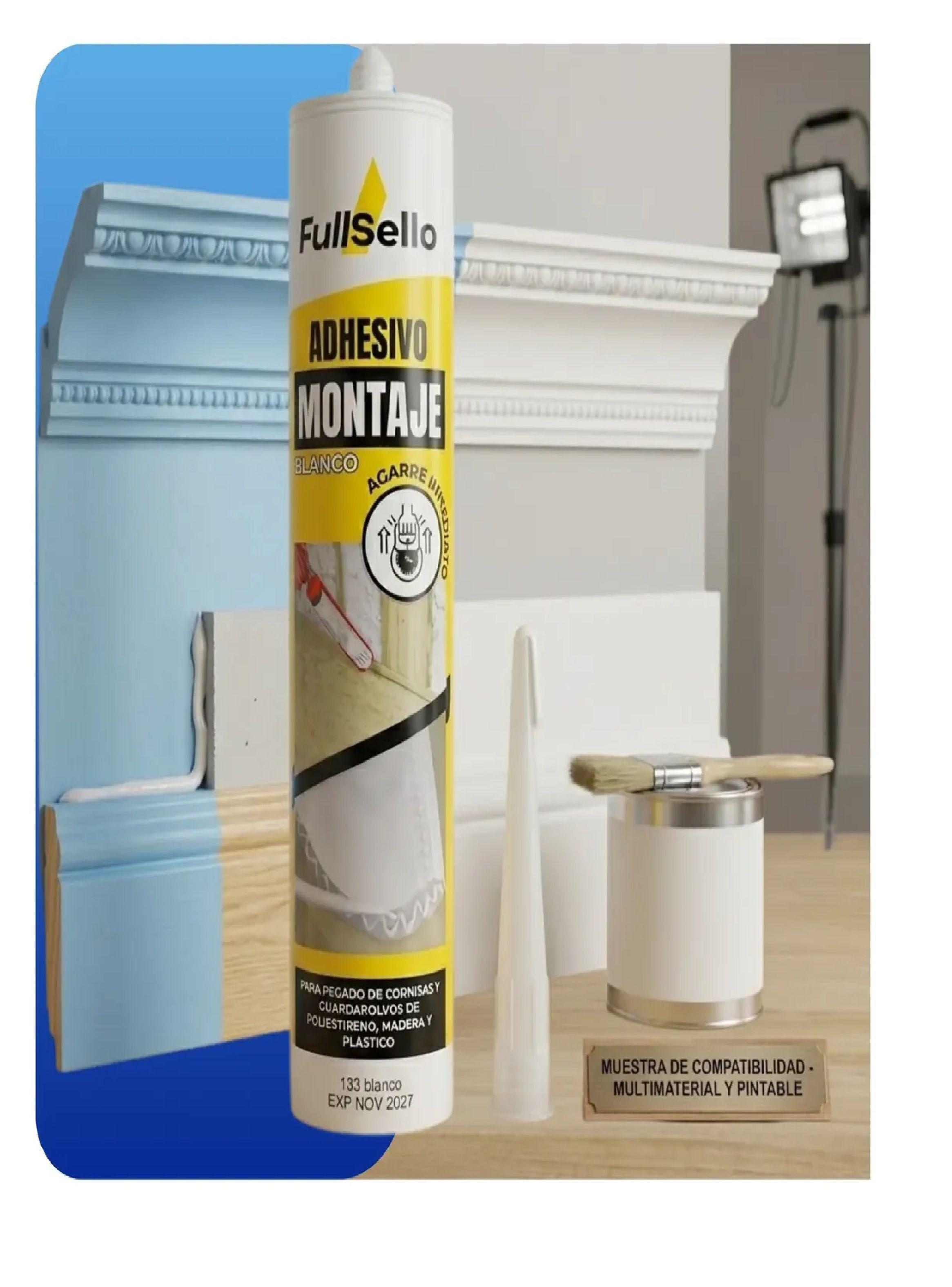 3 Unid Adhesivo Montaje Fullsello Pintable Secado Rapido-4
