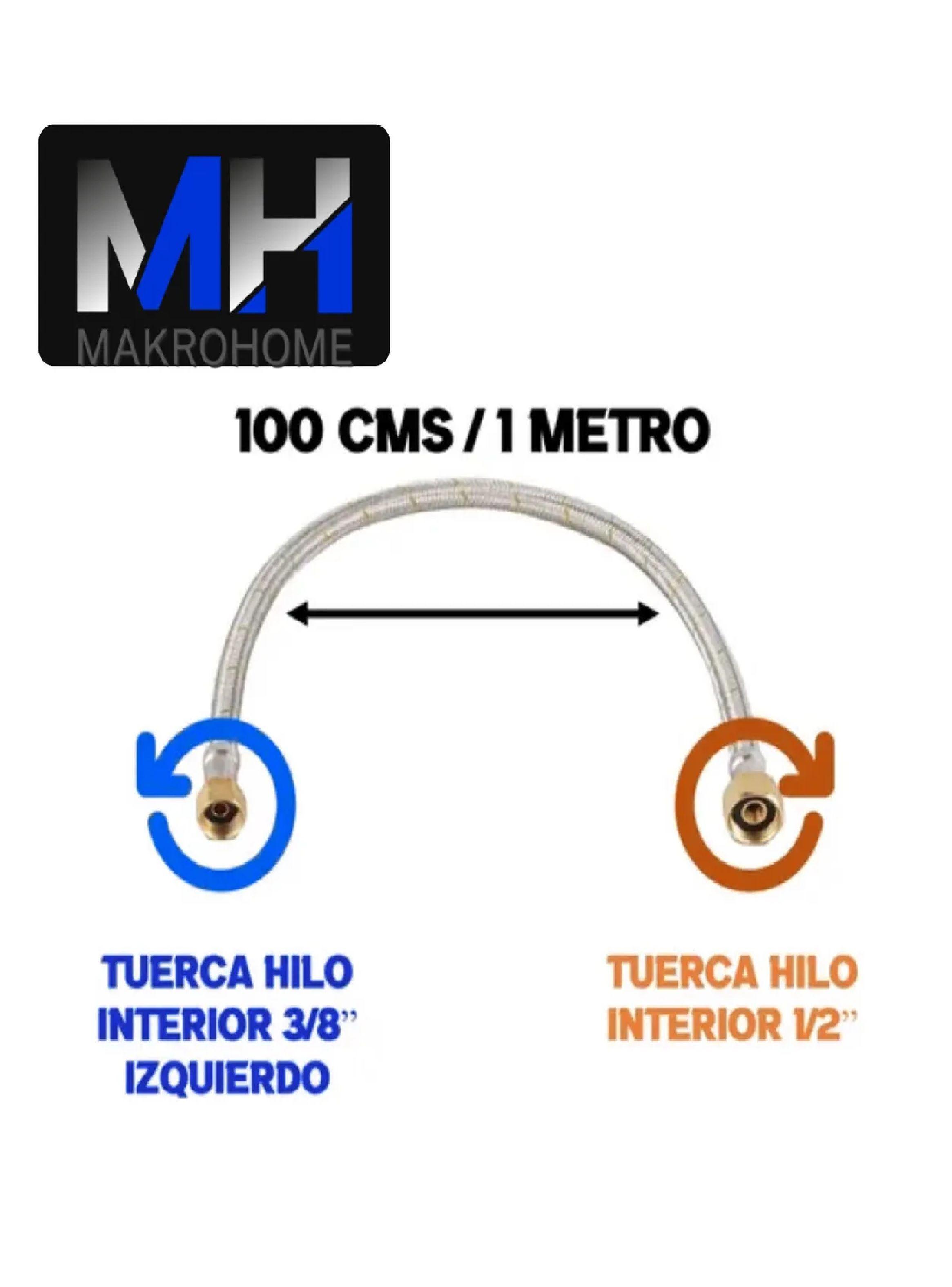 Flexible Para Gas 3/8 Hi Izquierdo X 1/2 Hi 1 Mts Taumm-2
