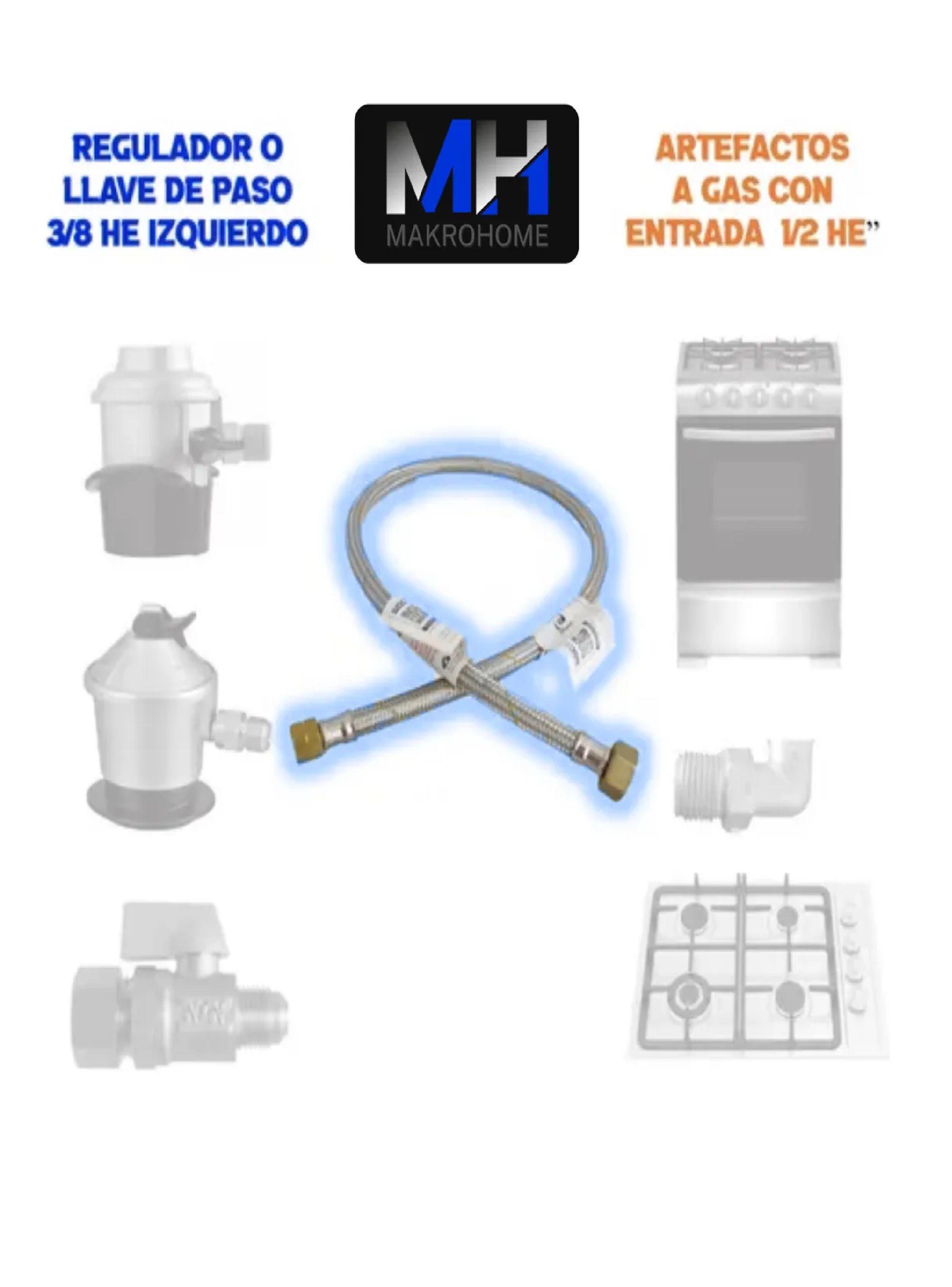 Flexible Para Gas 3/8 Hi Izquierdo X 1/2 Hi 1 Mts Taumm-3