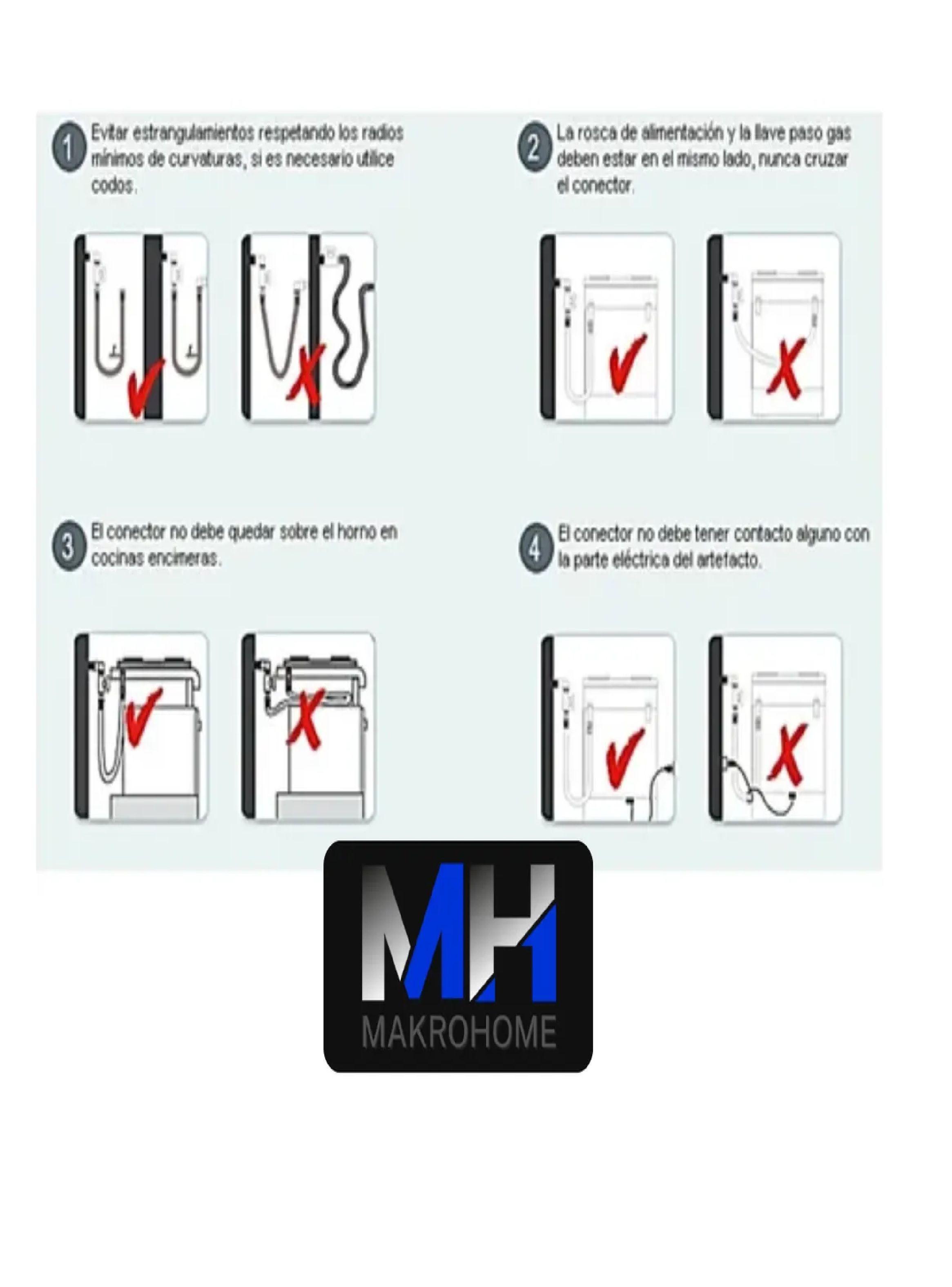 Flexible Para Gas 3/8 Hi Izquierdo X 1/2 Hi 1 Mts Taumm-5