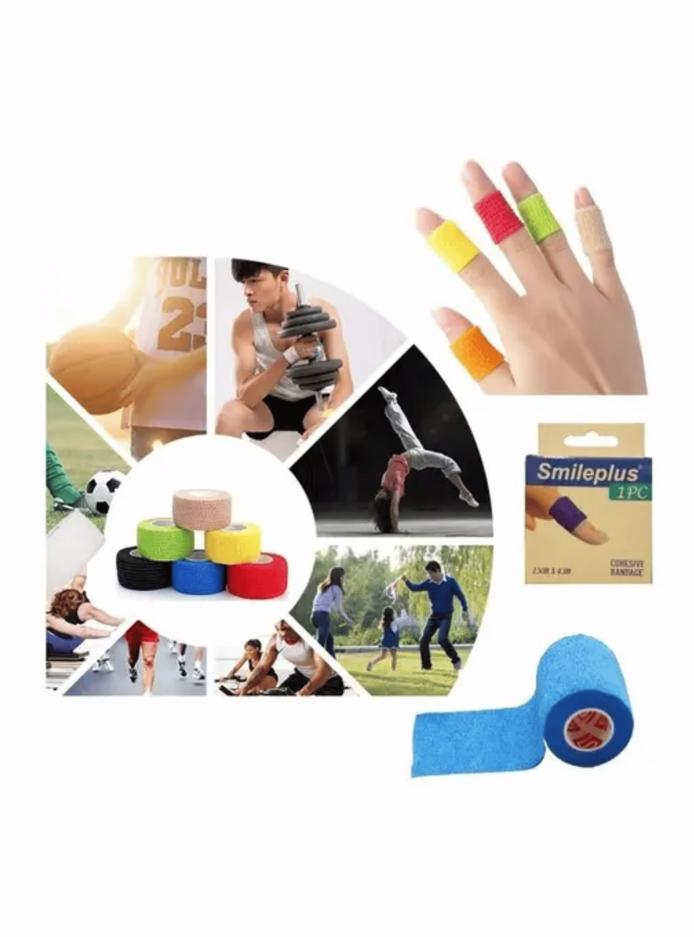Cinta Coban Venda Autoadherente Vendaje Deportes 2 5cmx4 5mt-1