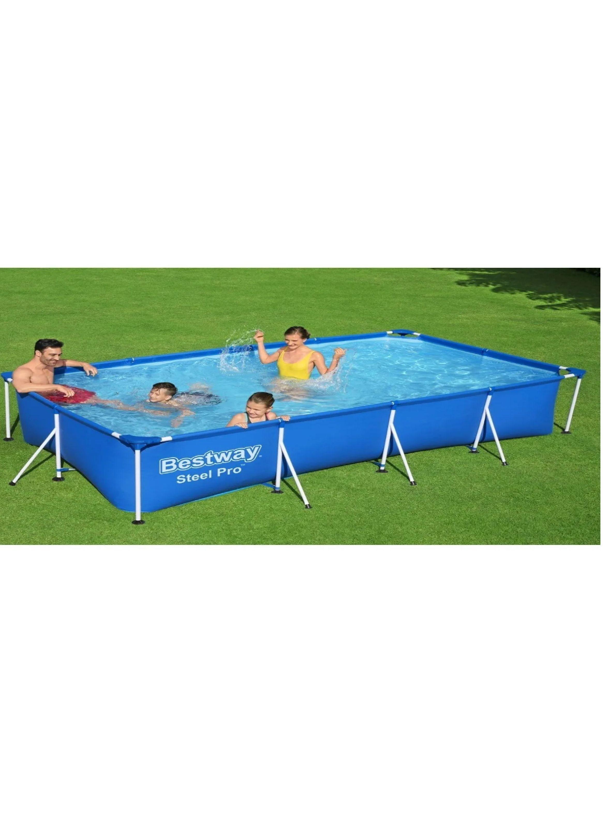 Piscina Rectangular 400x211x81 Cm Steel Pro. Bestway-3