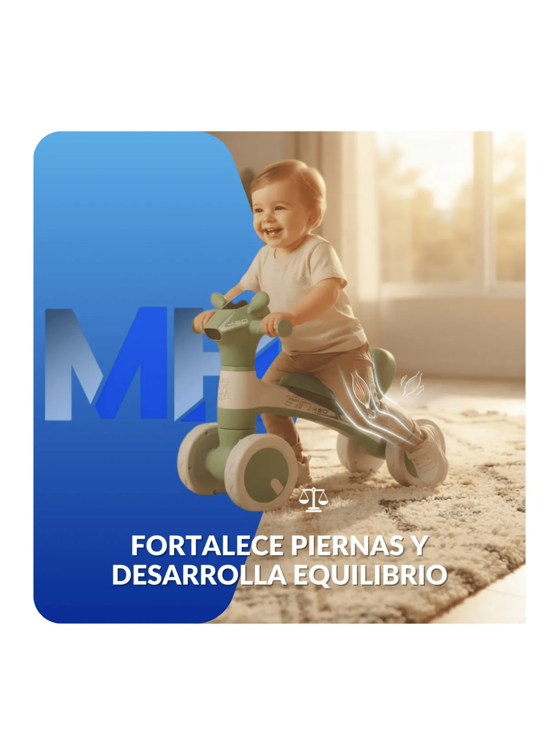 Andador Correpasillos Equilibrio 4 Ruedas Bebes Con Luces-5